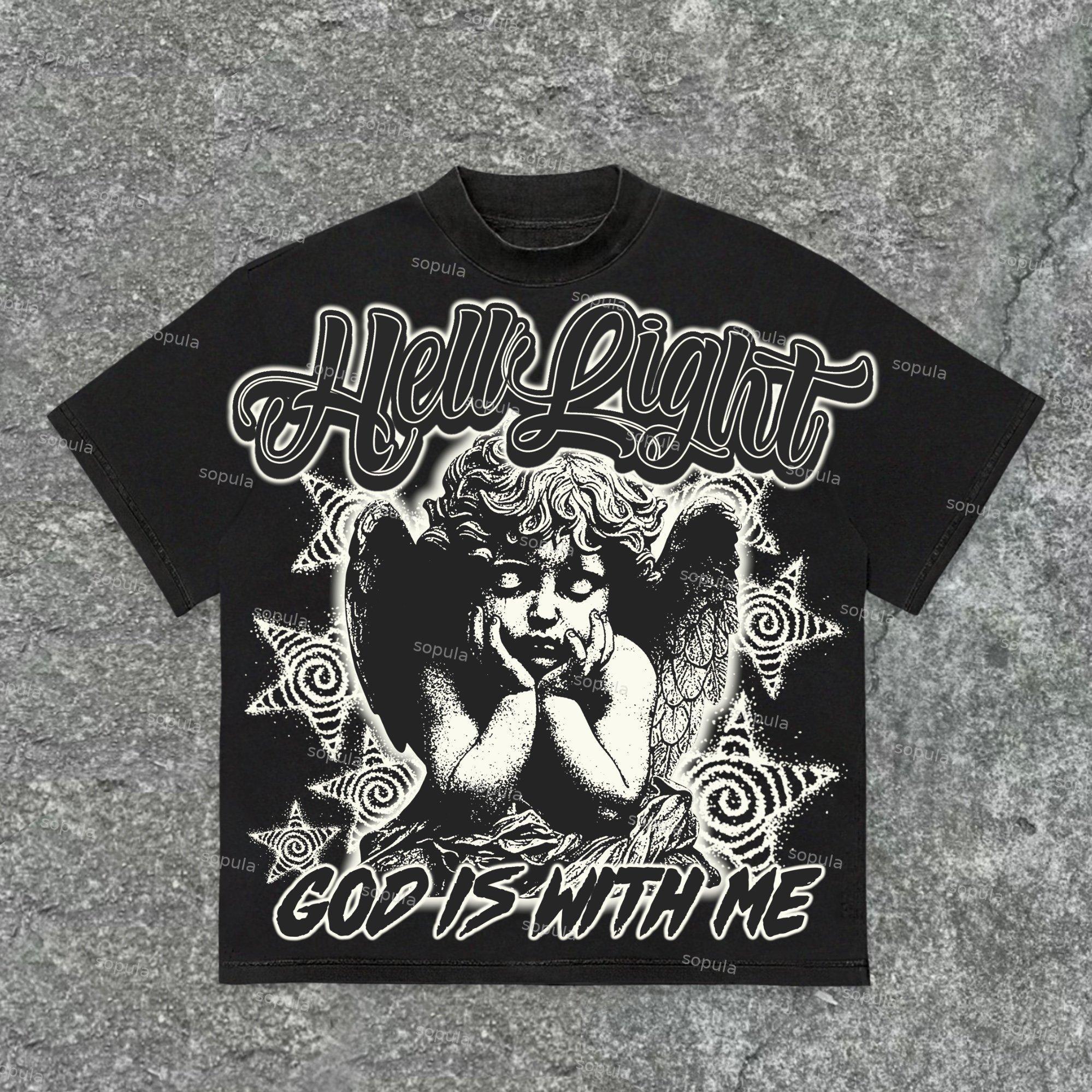 Sopula God Is With Me Prayer Faith Graphics Cotton T-Shirt Product Image