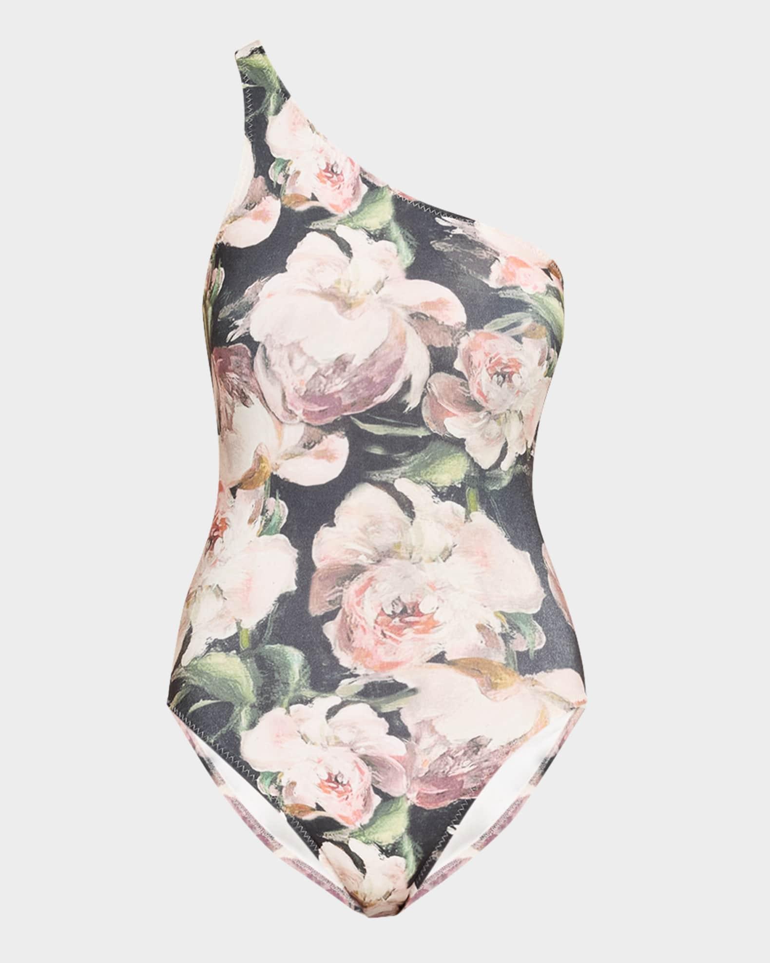 Peony Asymmetric One-Piece Swimsuit Product Image