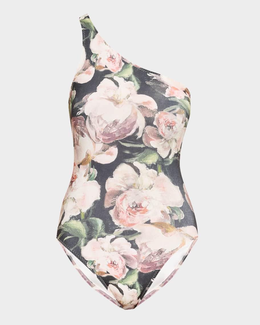 Peony Asymmetric One-Piece Swimsuit Product Image
