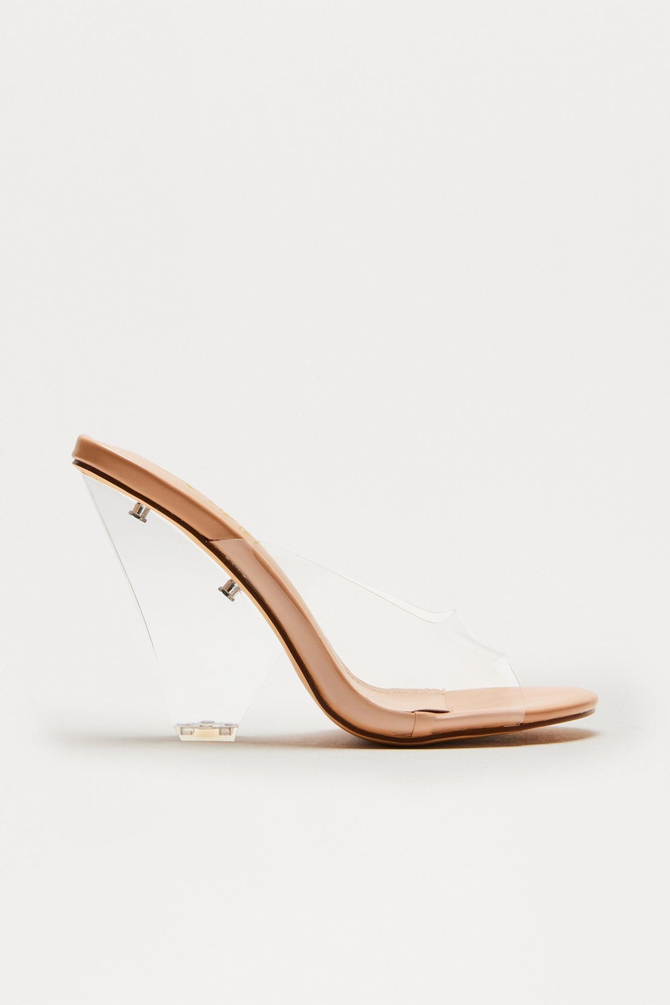 Electric Clear Novelty Wedges - Nude Product Image