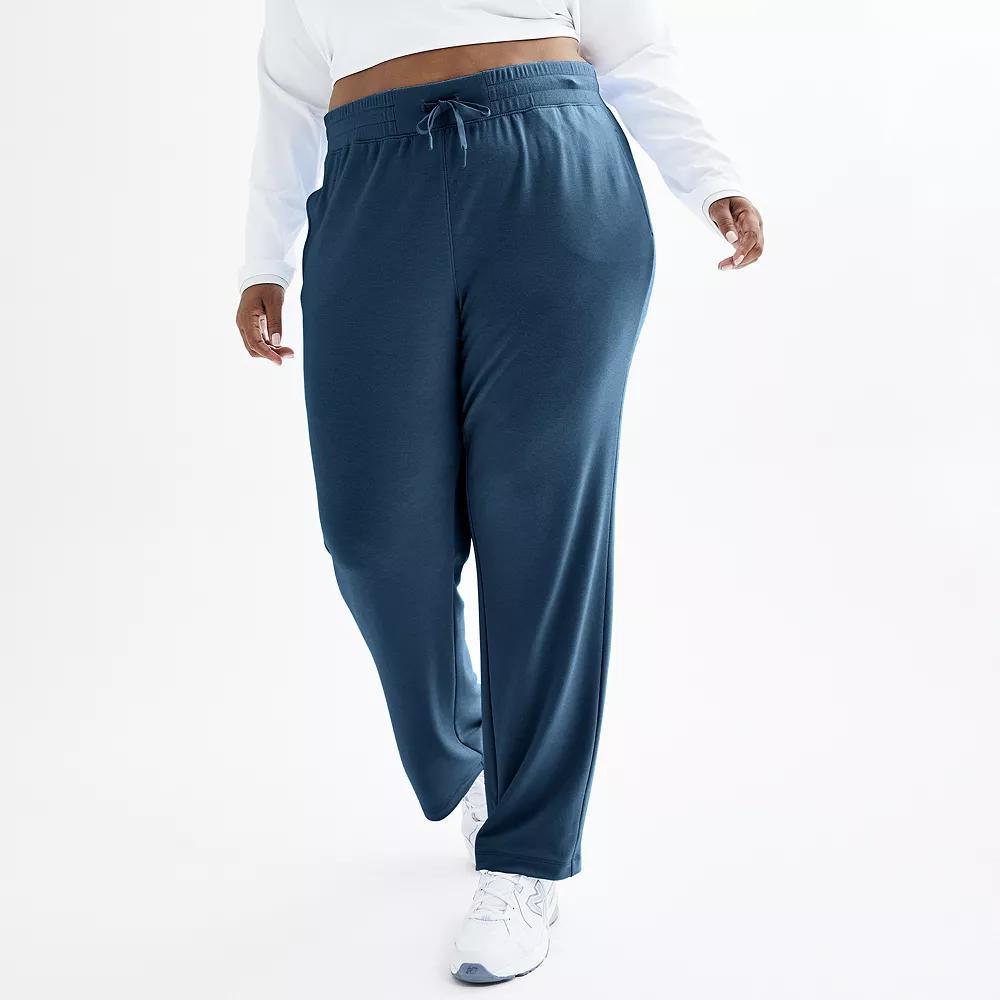 Plus Size Tek Gear® Straight Leg French Terry Pants, Women's, Size: 4XL, Blue Crayon Product Image