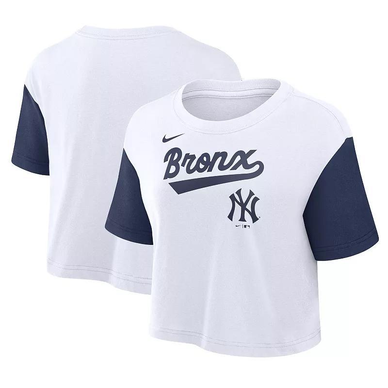 Los Angeles Dodgers Script Nike Womens Dri-FIT MLB Cropped T-Shirt | 01D4007PLD-G64 Product Image