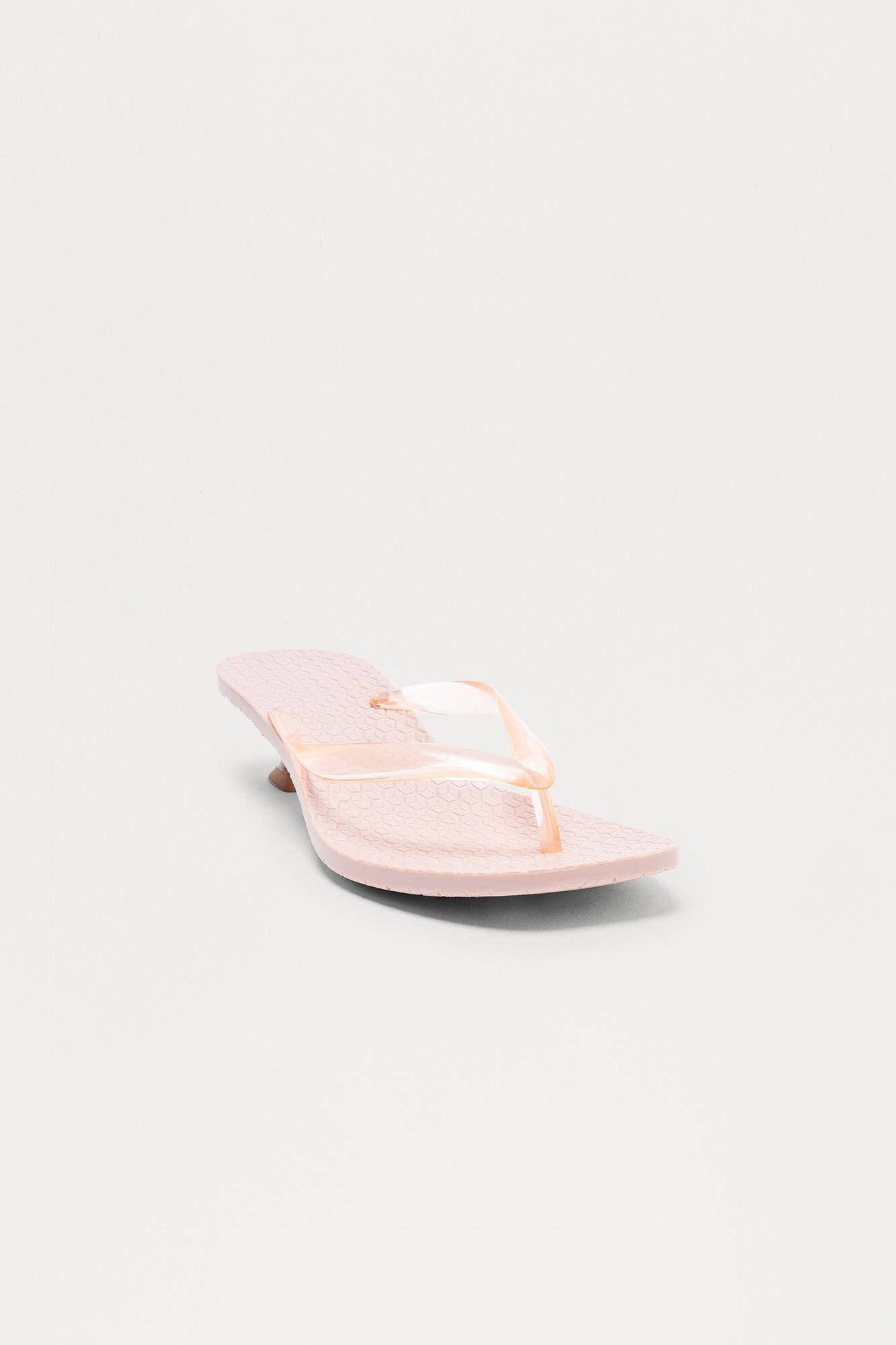 Mimosa Thong Kitten Heels - Nude Female Product Image