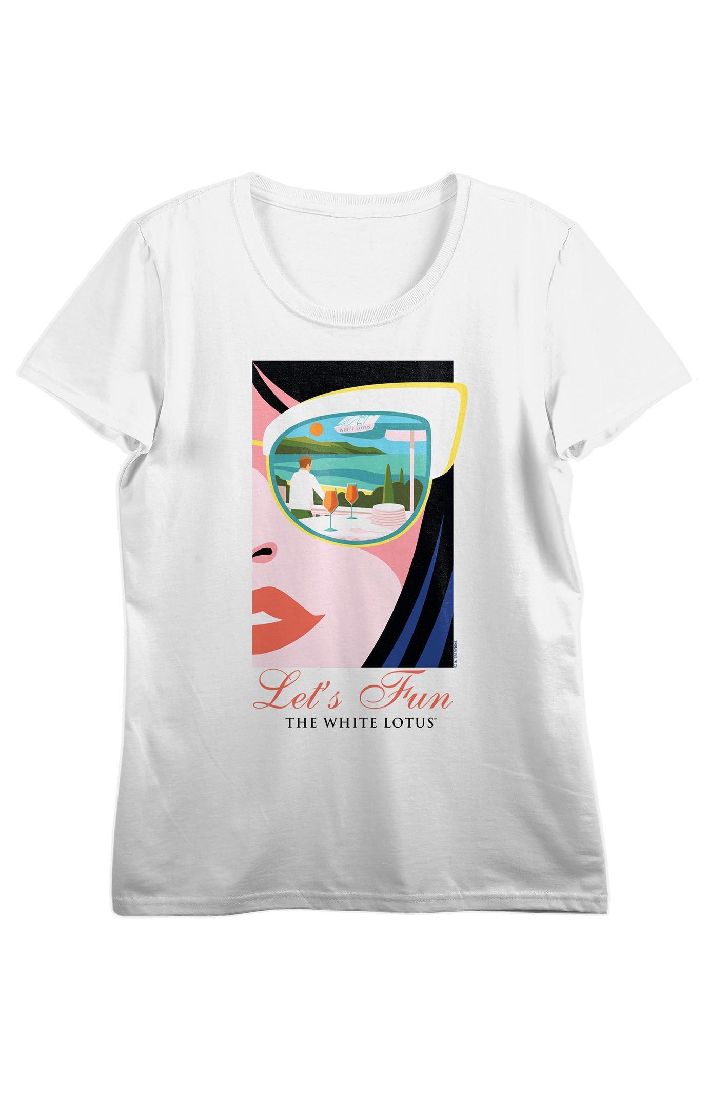 Juniors' White Lotus & Half Face the Flowers Graphic Tee, Women's, Size: Large Product Image