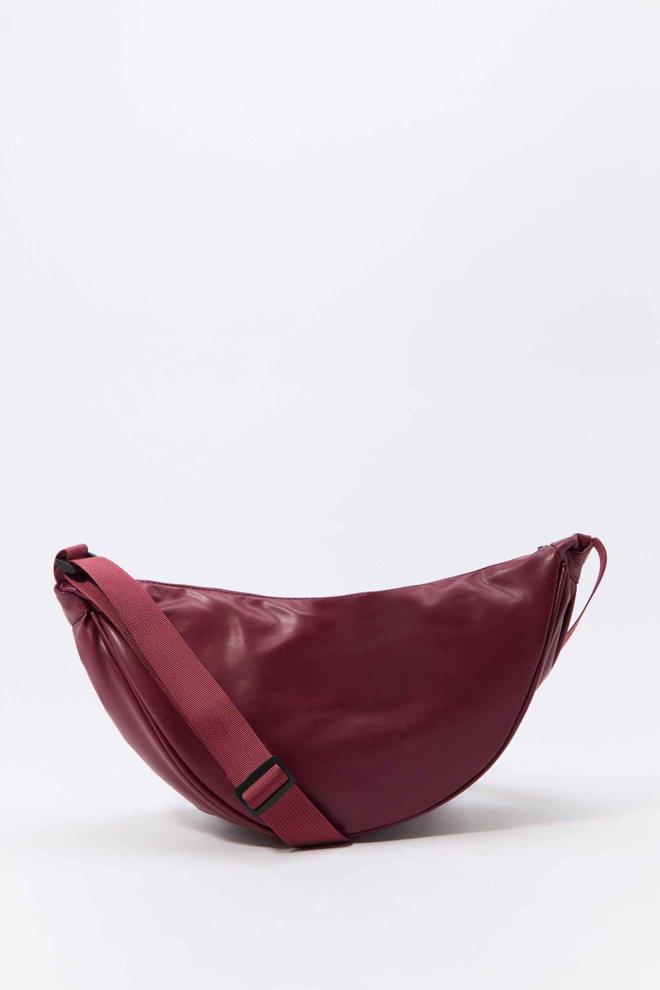 Faux Leather Half Moon Bag Female Product Image