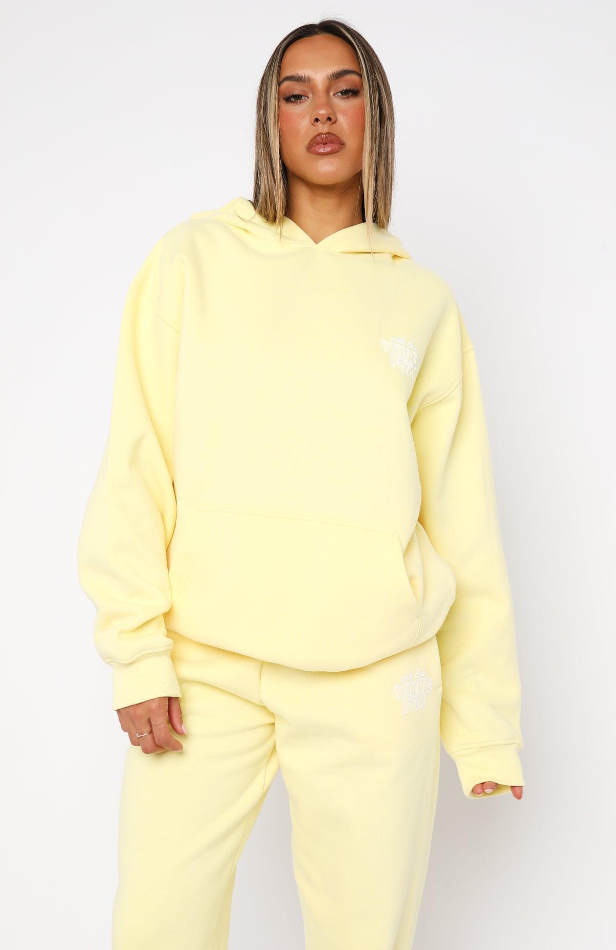 With Love Always Oversized Hoodie Lemon Product Image