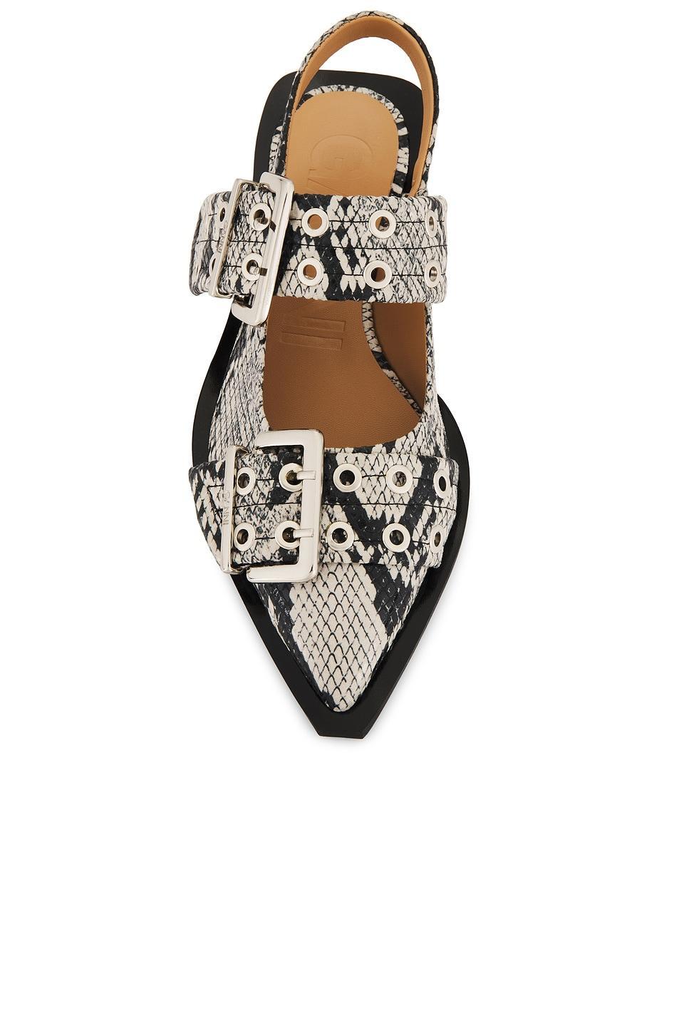 Buckle Ballerina Flats Ganni Product Image