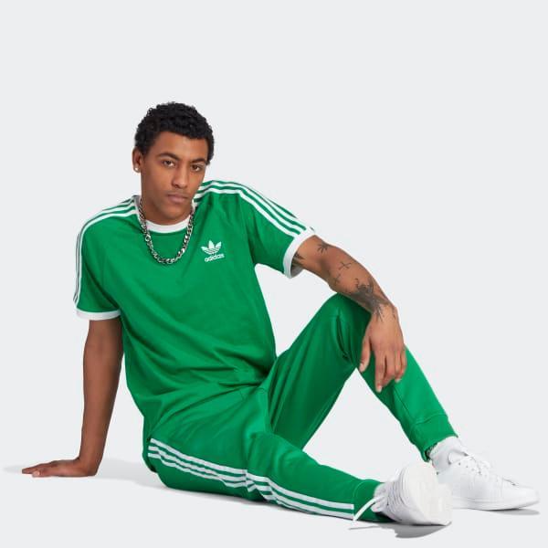 adidas Adicolor Classics 3-Stripes Tee Green S Mens Product Image