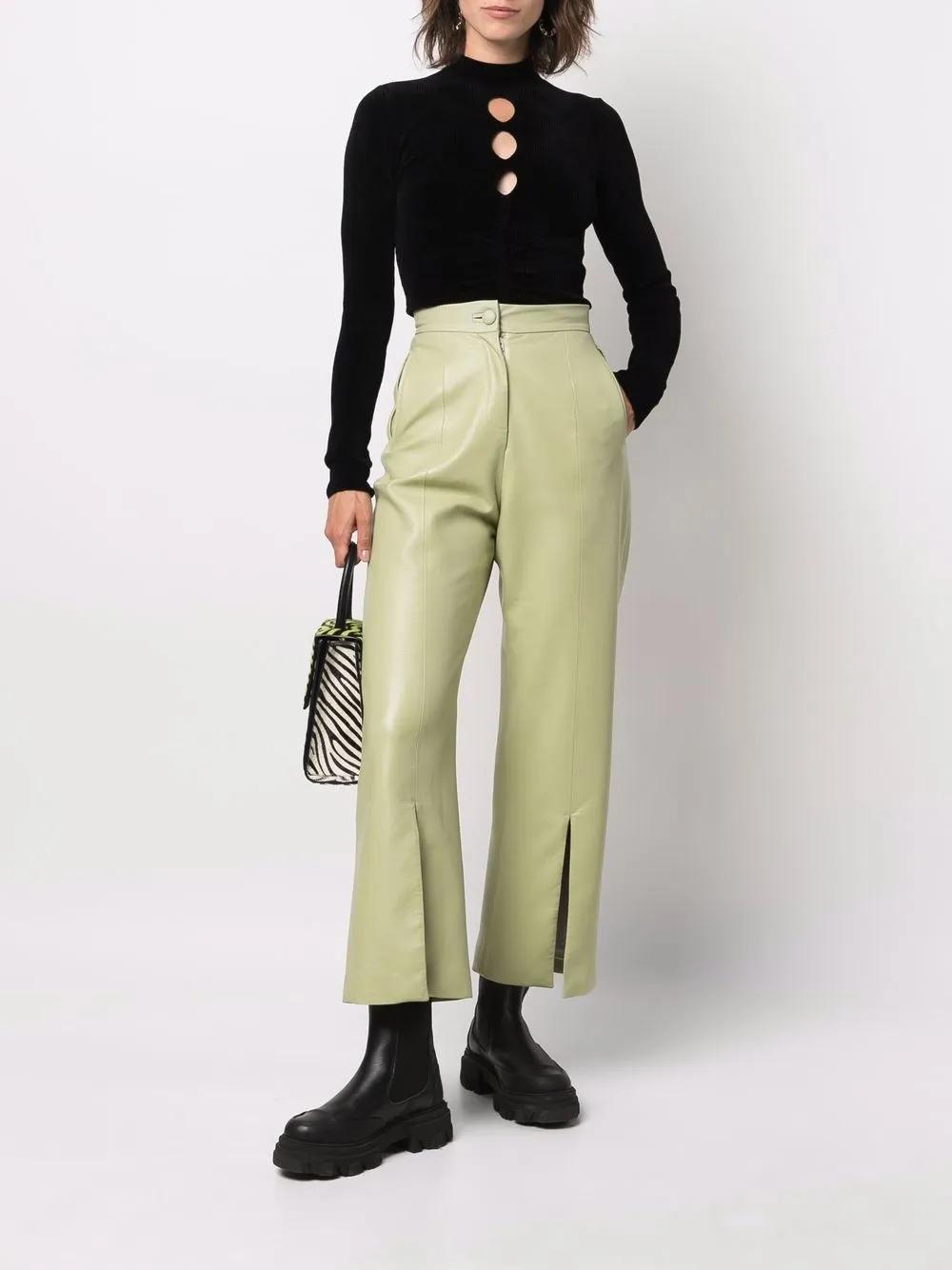 MSGM Cut-out Detail Knitted Top - Atterley In Black Product Image