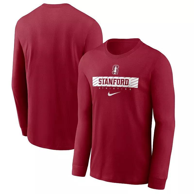 Men's Nike Cardinal Stanford Cardinal 2024 Sideline Legend Performance Long Sleeve T-Shirt, Size: Medium, Red Product Image