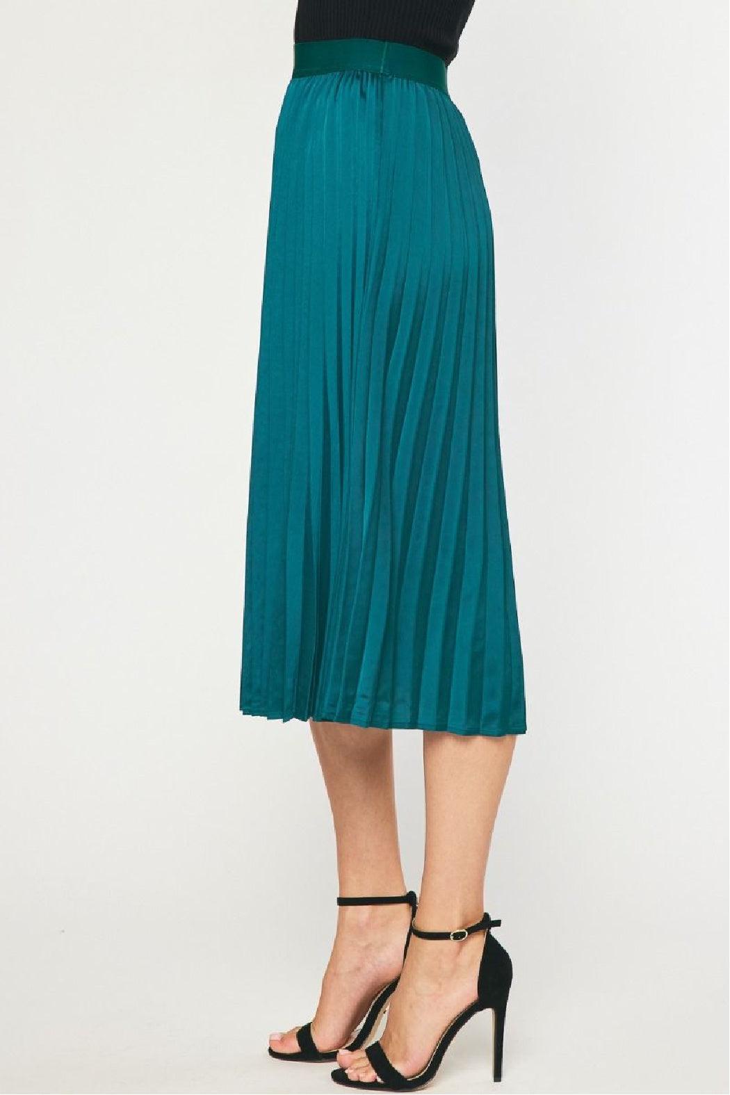 Pleated Midi Skirt Product Image