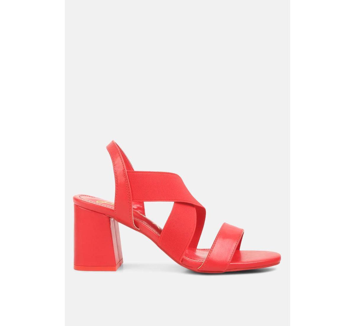 London Rag Womens Comfortable Straps Block Heel Sandals Product Image