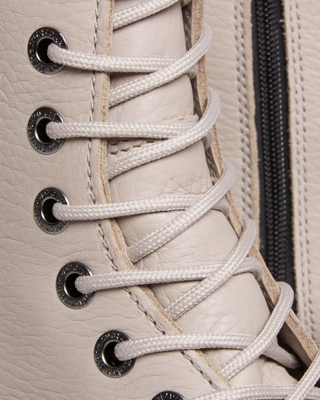 DR. MARTENS' Pisa Leather Ankle Boots In Vintage Taupe Pisa Product Image