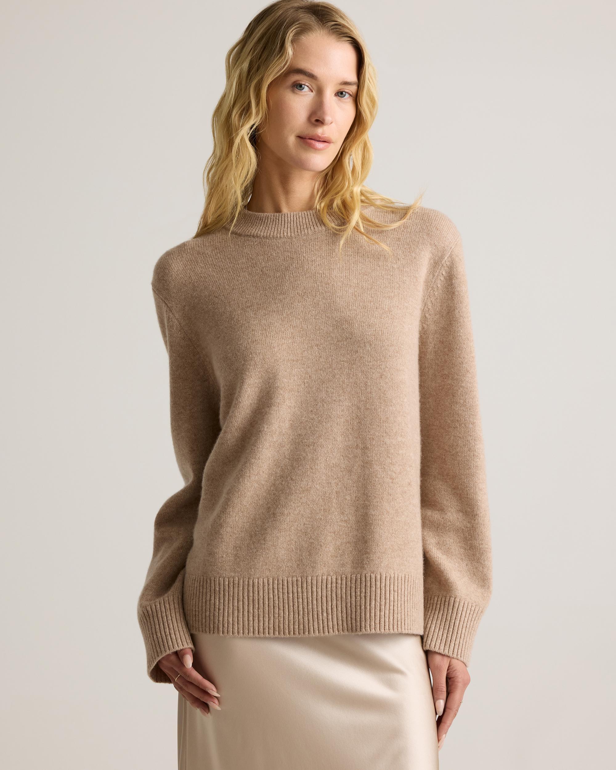 Quince | Women's Mongolian Cashmere OverSized Crewneck Sweater Product Image