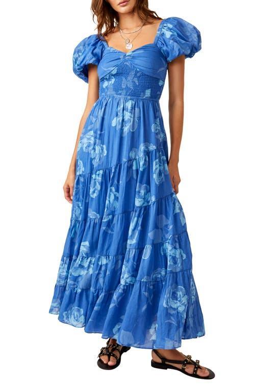 Womens Sundrenched Floral Cotton Tiered Maxi Dress Product Image