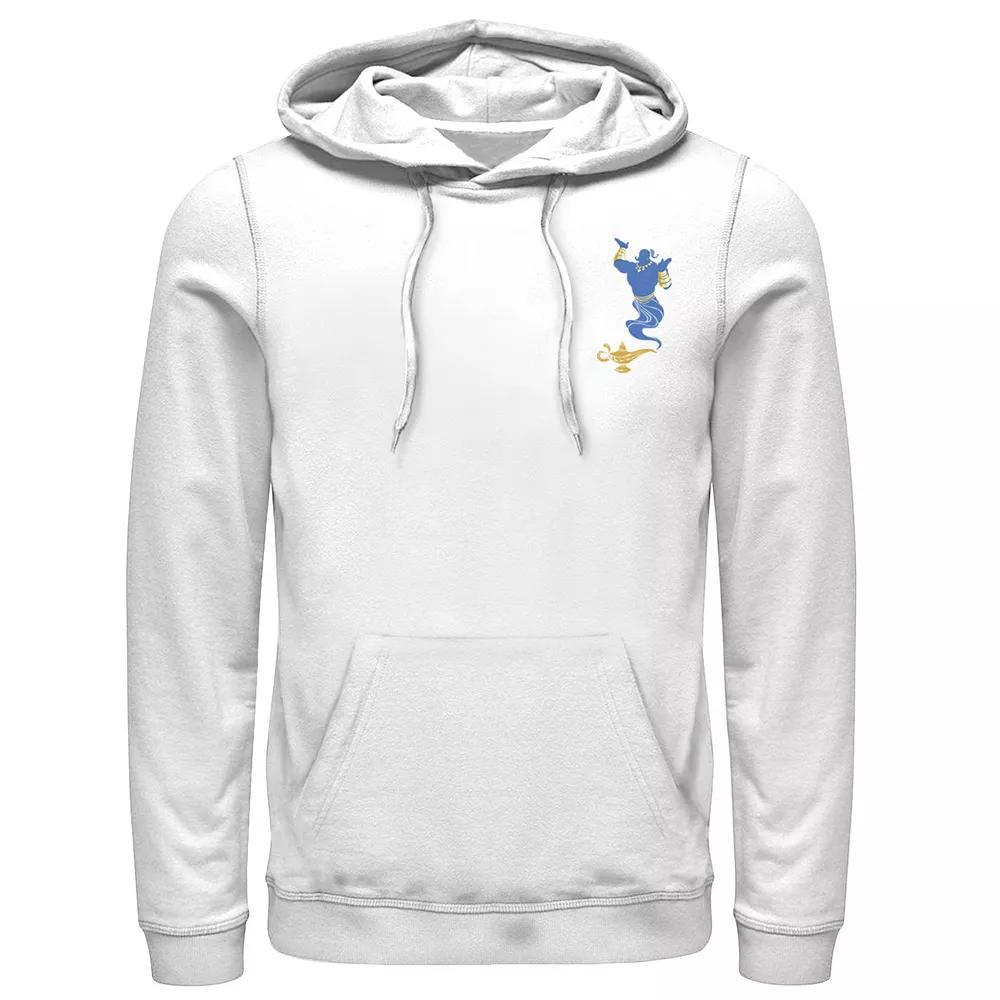 Disney's Aladdin Men's Live Action Genie's Lamp Pocket Logo Hoodie, Size: XL, White Product Image