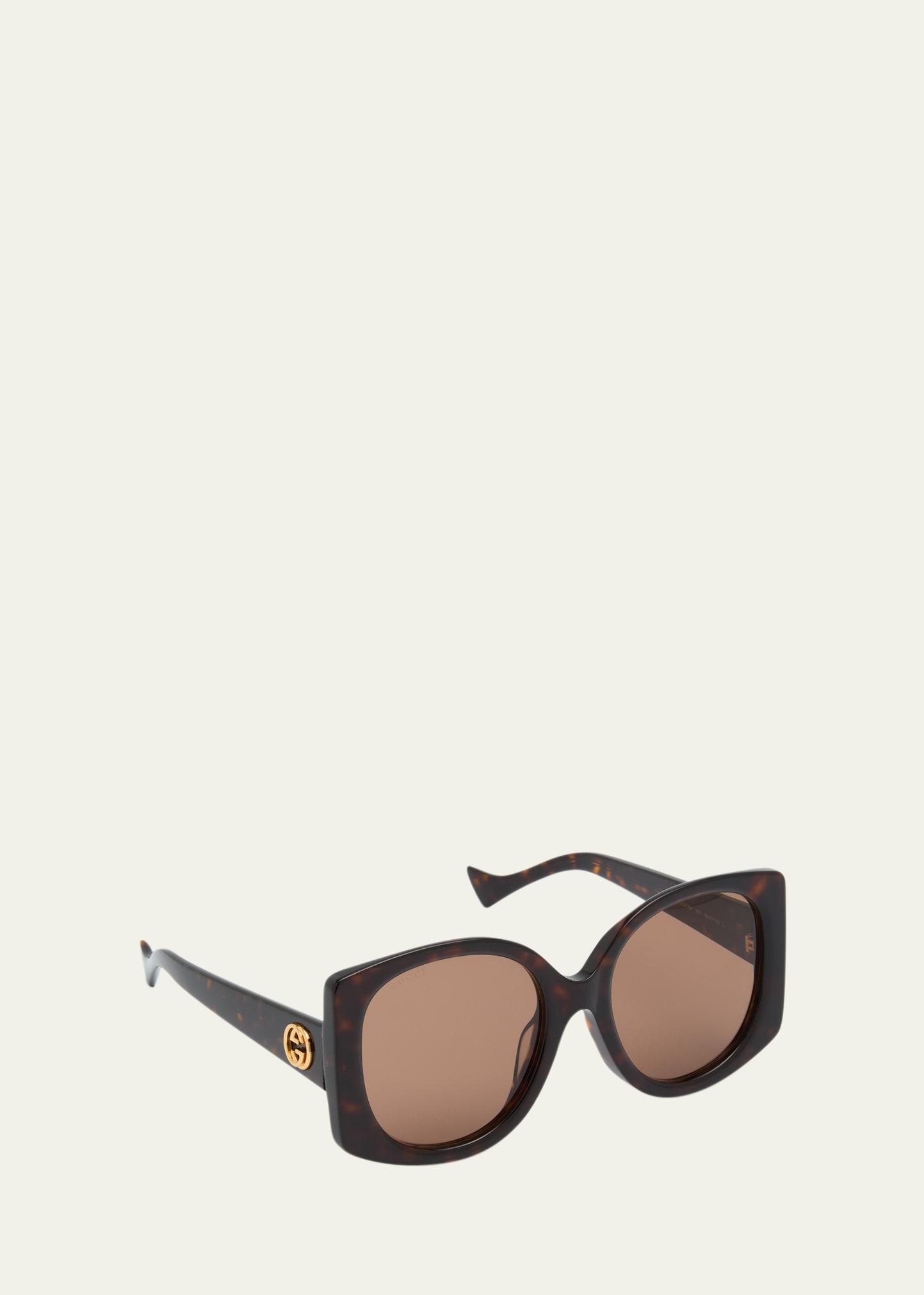 Raised Interlocking GG Acetate Butterfly Sunglasses Product Image