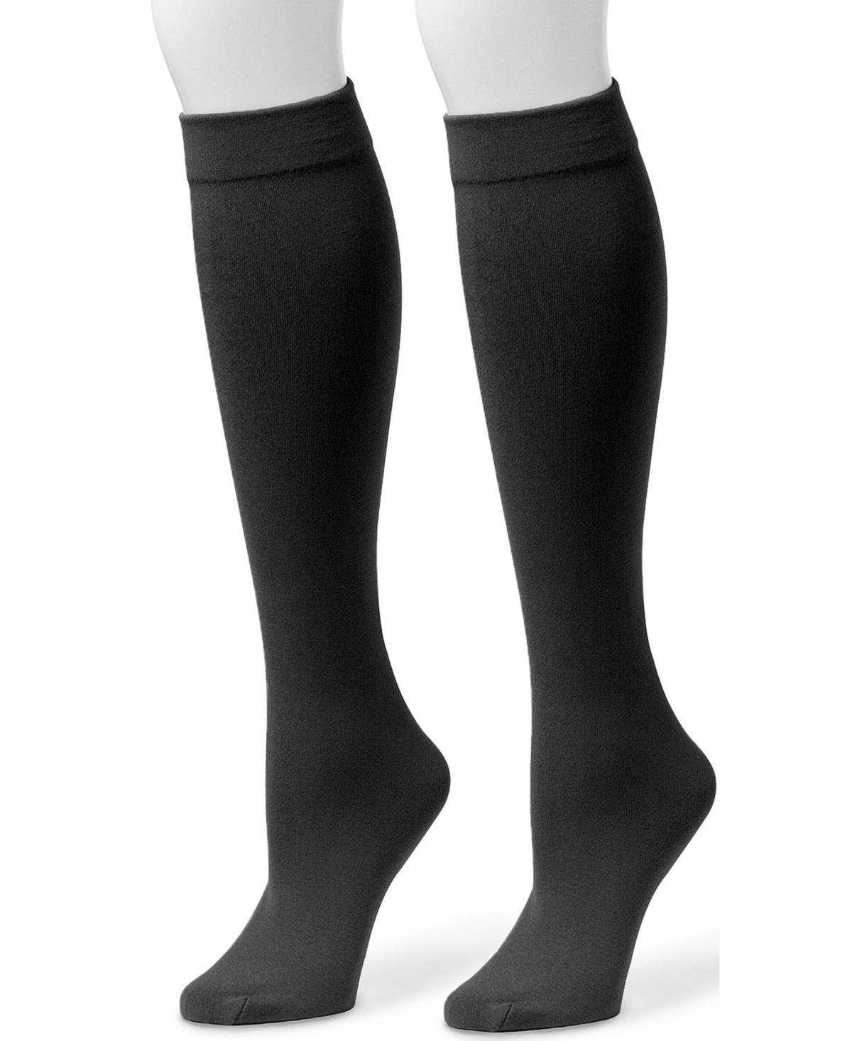 MUK LUKS 2-pk. Womens Fleece-Lined Knee-High Socks Product Image