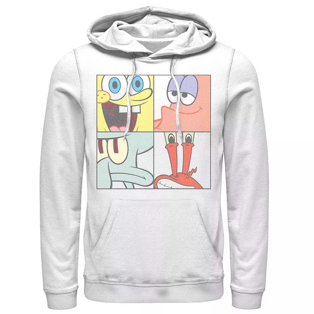 Men's Spongebob 4 Square Close Up Hoodie, Size: 3XL, White Product Image