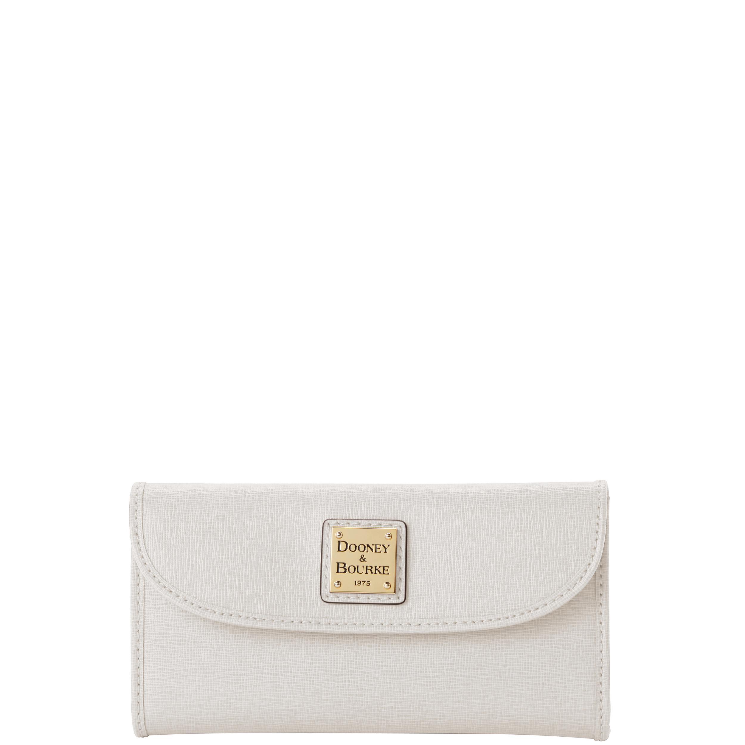 Dooney & Bourke Womens Saffiano Continental Leather Clutch Bag in Ivy Product Image