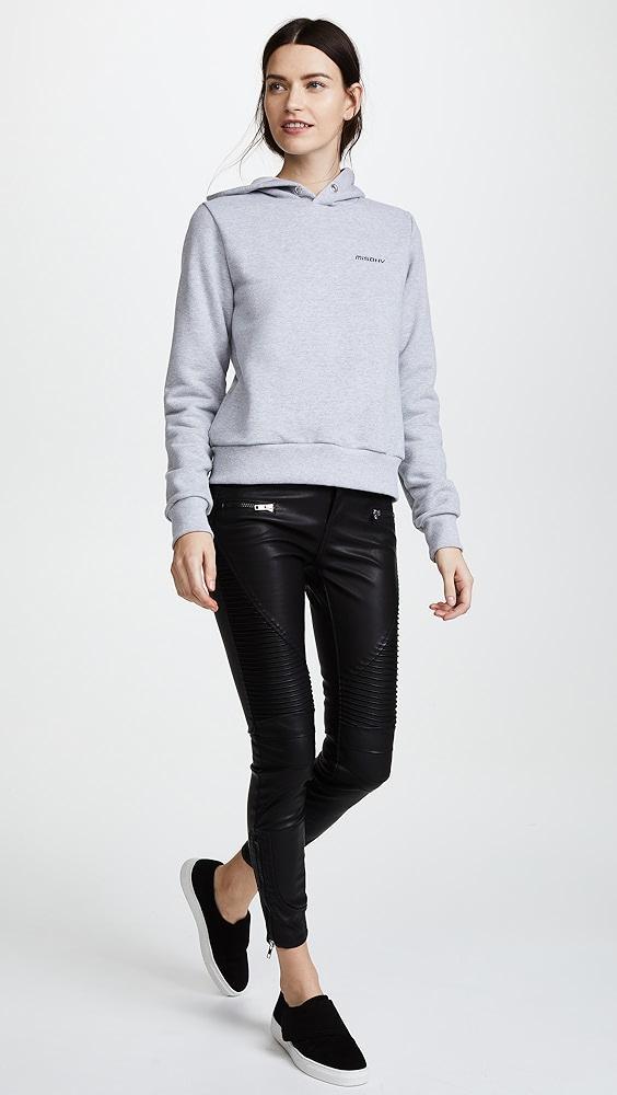 BLANKNYC Black Vegan Leather Moto Pants | Shopbop Product Image