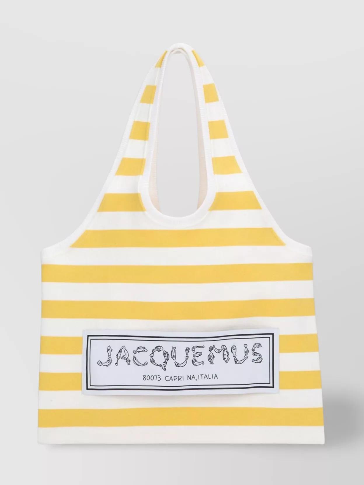 JACQUEMUS Marcel Striped Tote Bag Product Image