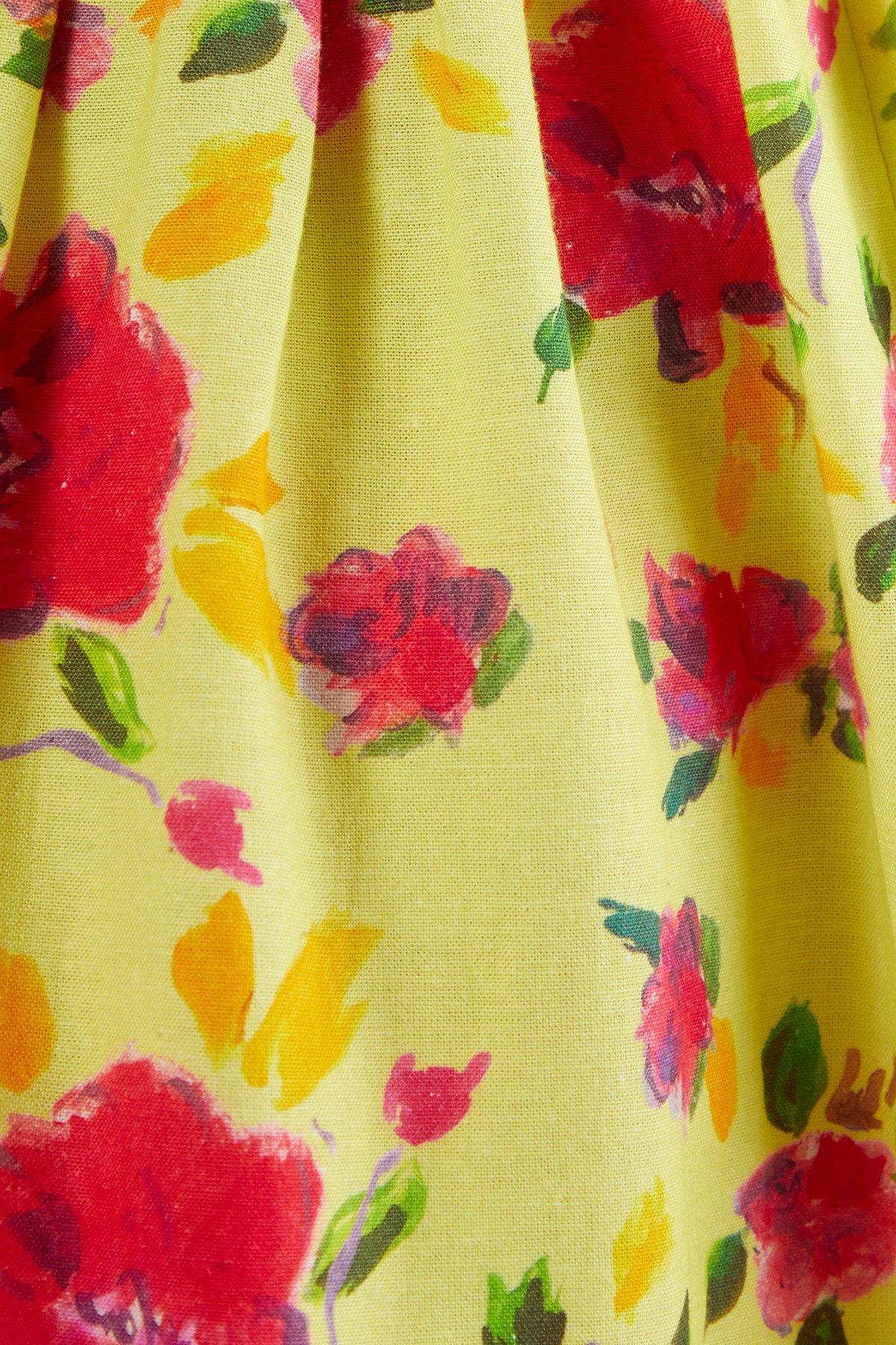 Floral Linen Mix Soft Corset Mini Dress Product Image