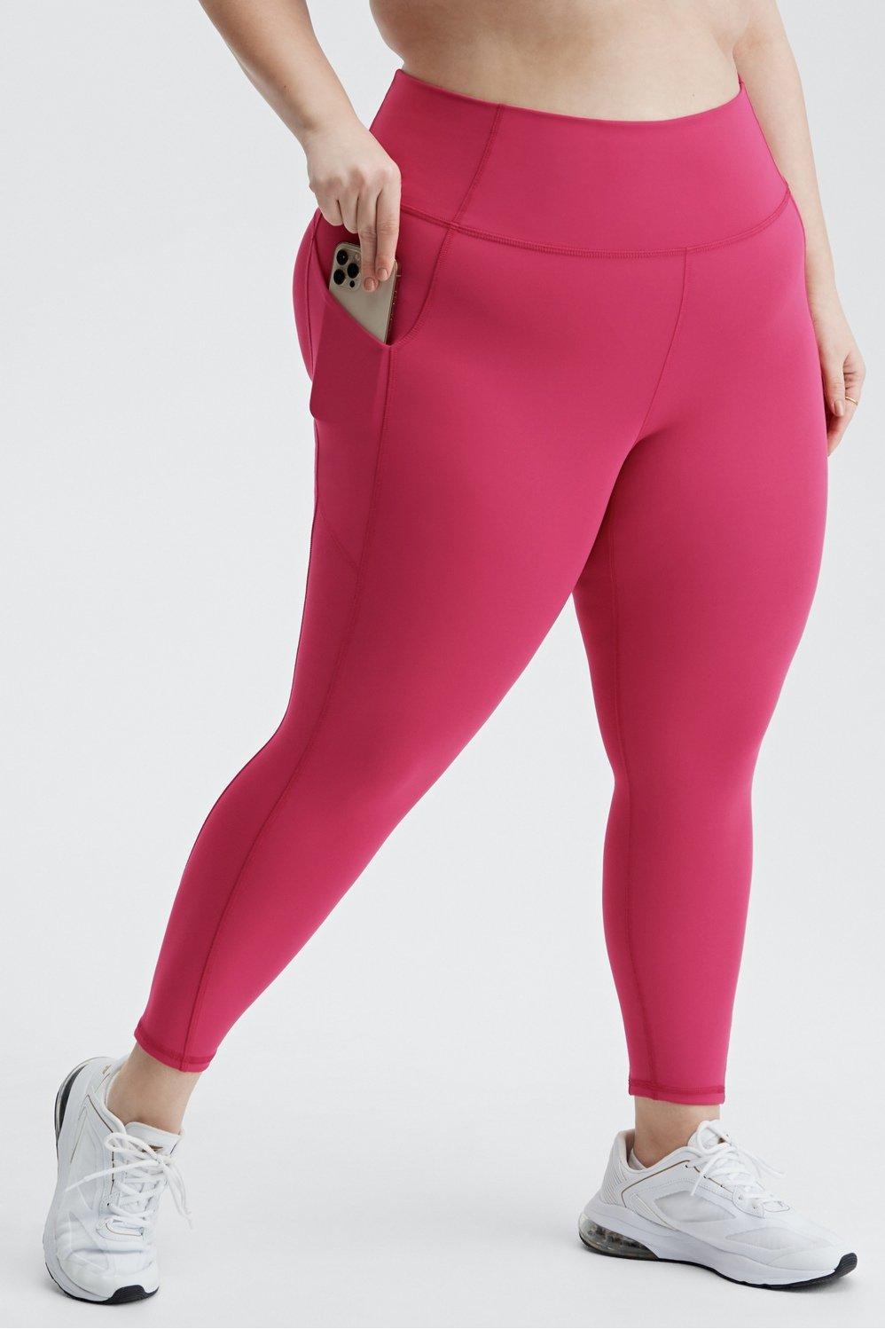 Fabletics Oasis High-Waisted 7/8 Legging Womens pink plus Size 4X Product Image