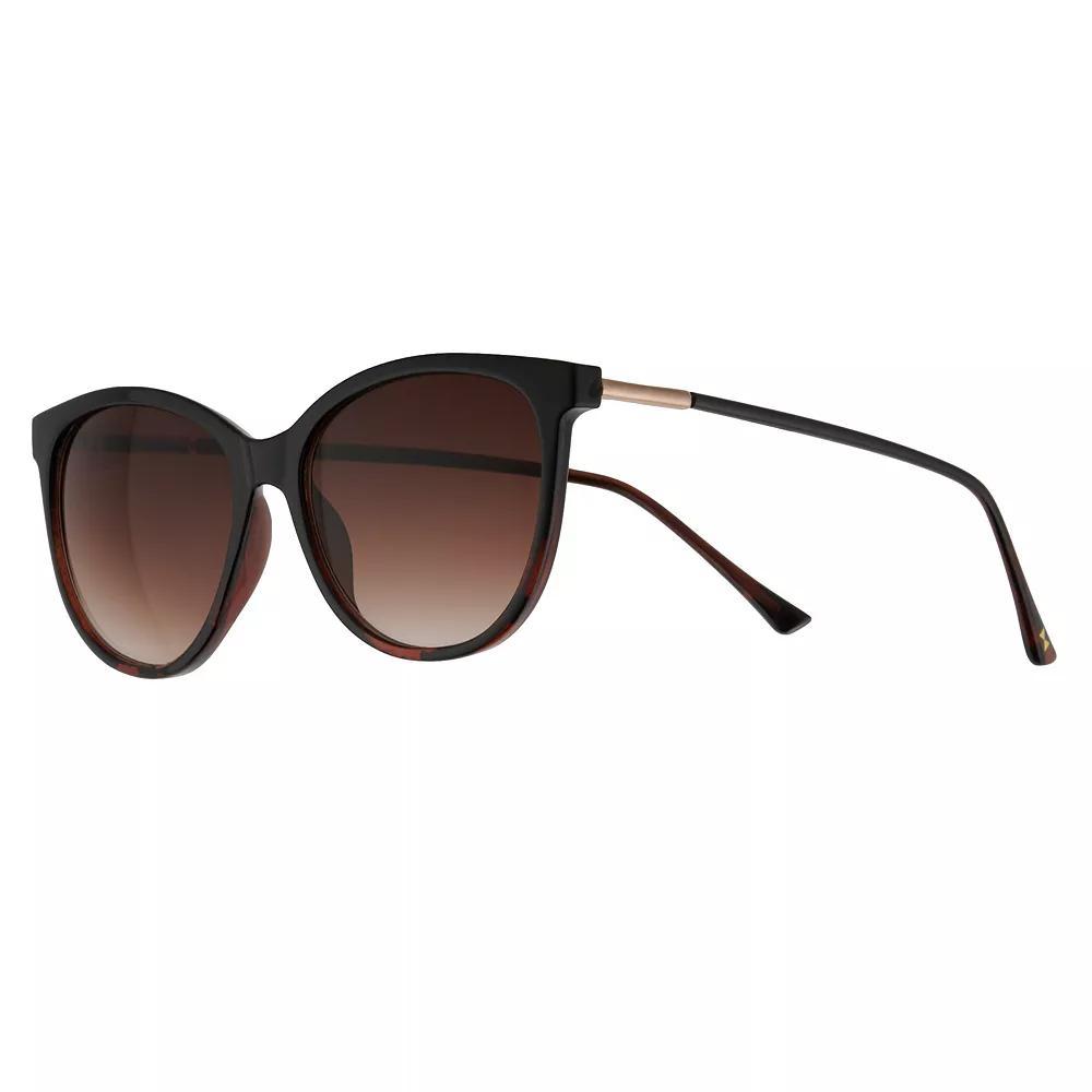 Womens LC Lauren Conrad Alysia 54mm Cat Eye Sunglasses, Black Green Product Image