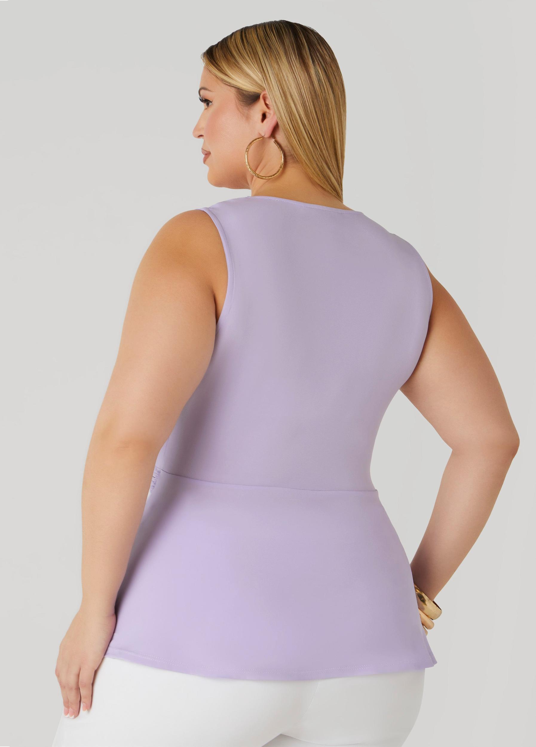 Tie Front Peplum Top Product Image