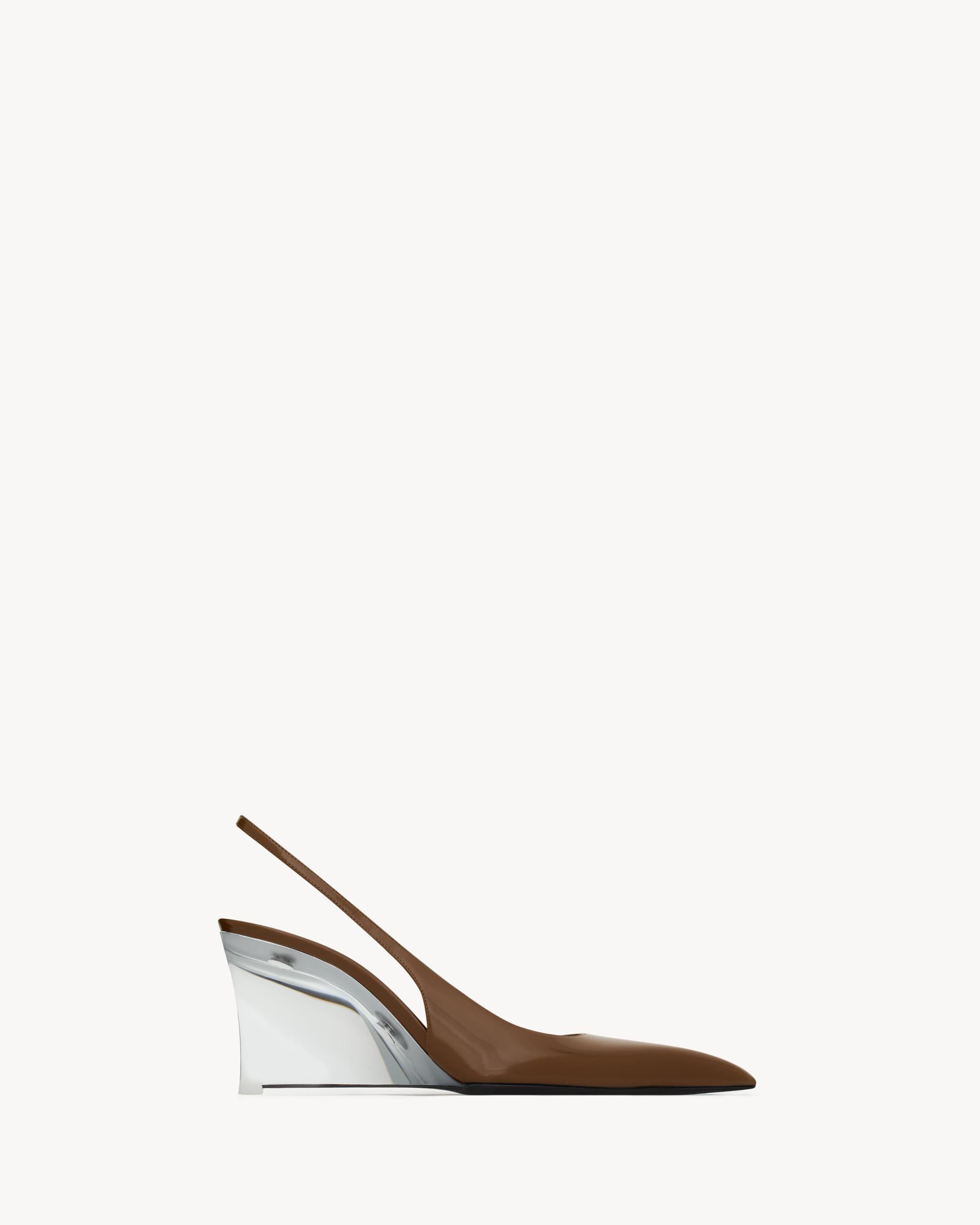 MILLER wedges in glazed leather Product Image