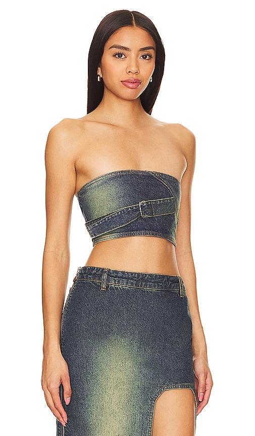 Denim Top With D-ring Cannari Concept Product Image