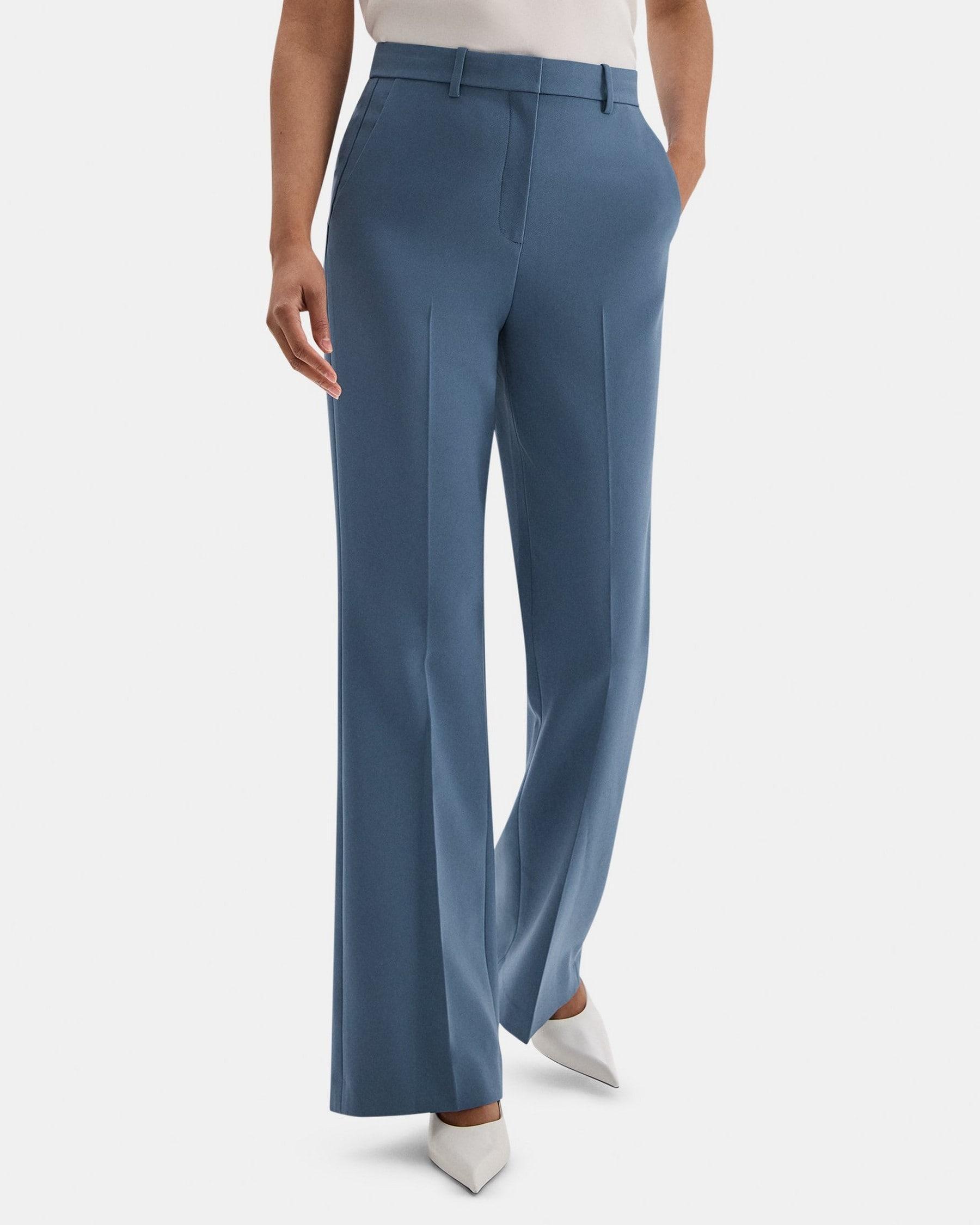 High-Waist Flare Pant in Crepe Product Image