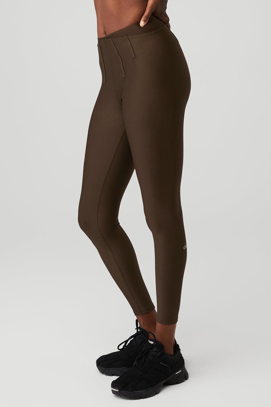 Alo Yoga | Airlift High-Waist 7/8 Corset Legging Brown Product Image