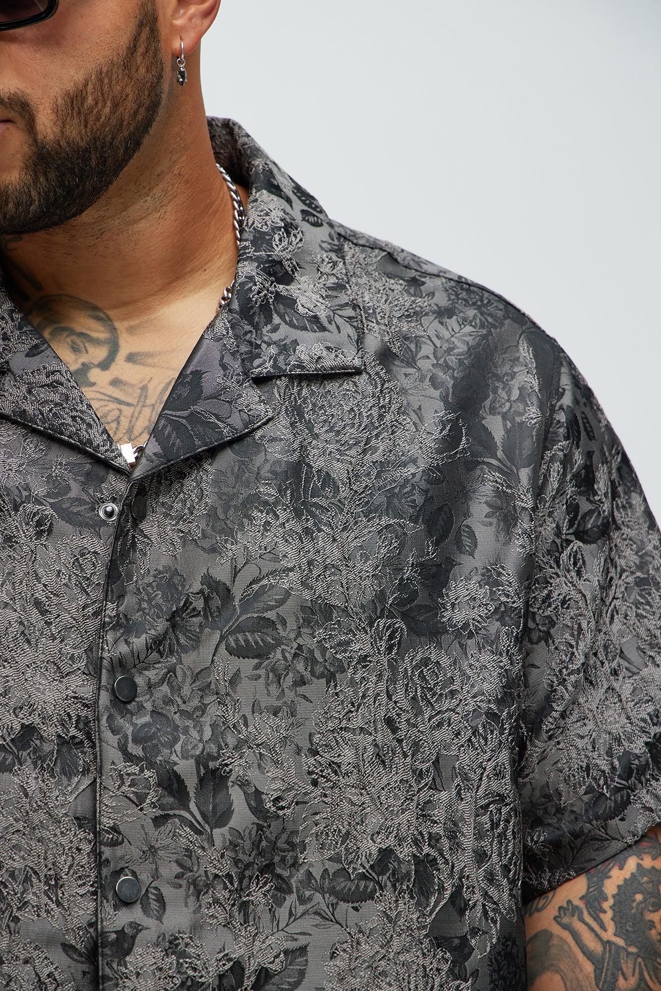 Harrison Jacquard Shirt - Charcoal Product Image