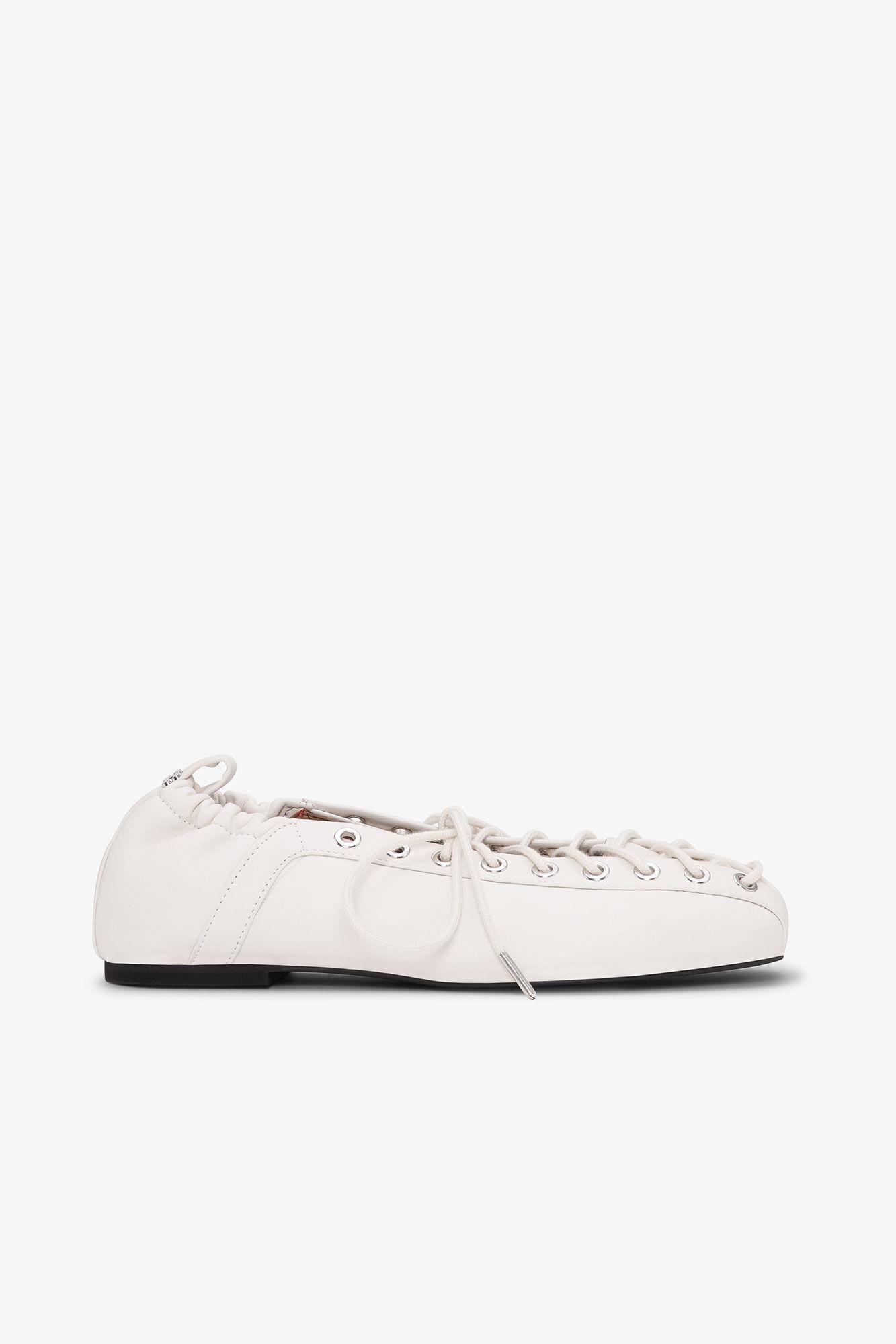 Off-White Lace-Up Ballerinas Product Image