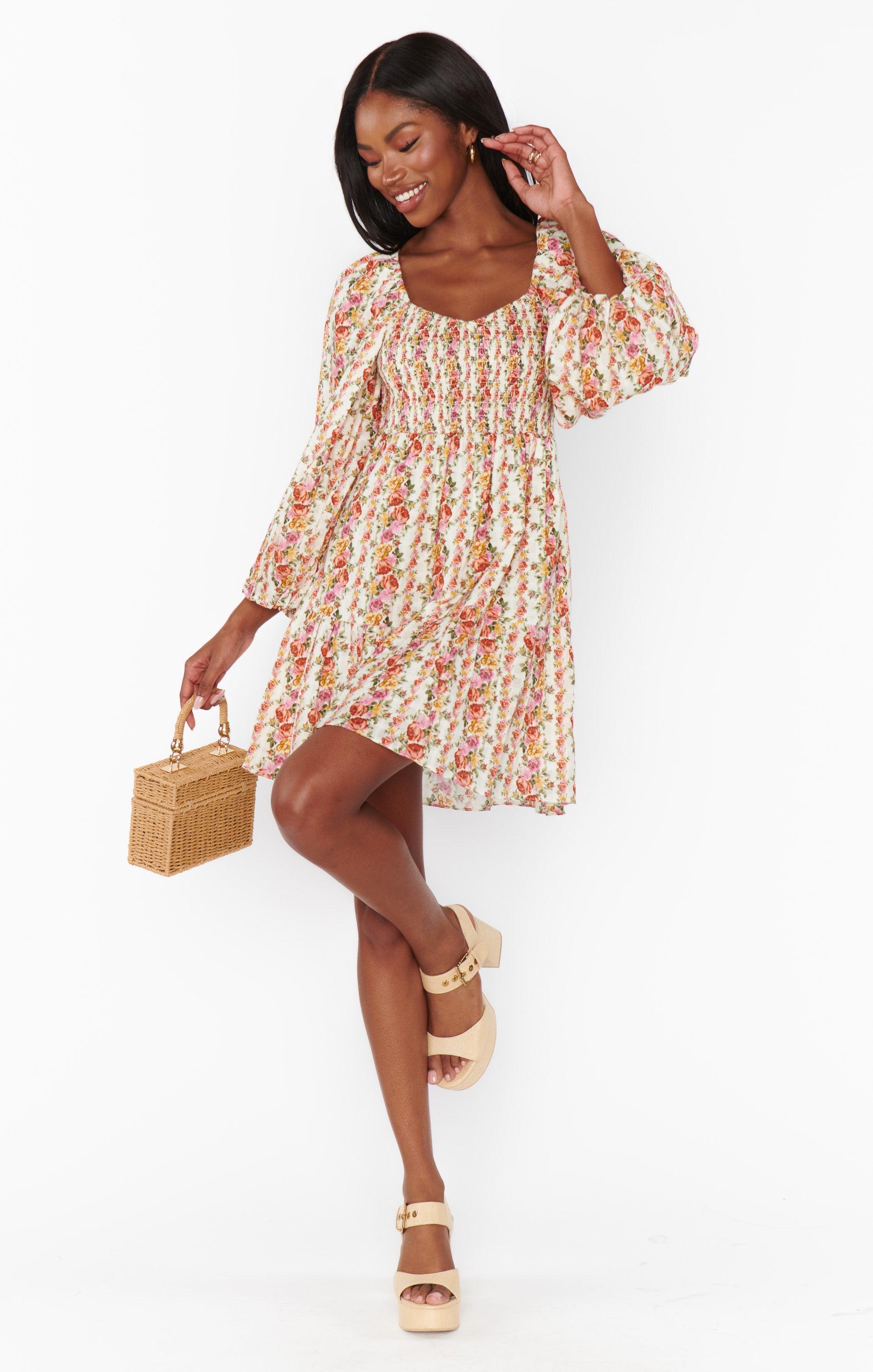 Josephine Dress ~ Hillside Stripe Floral Product Image