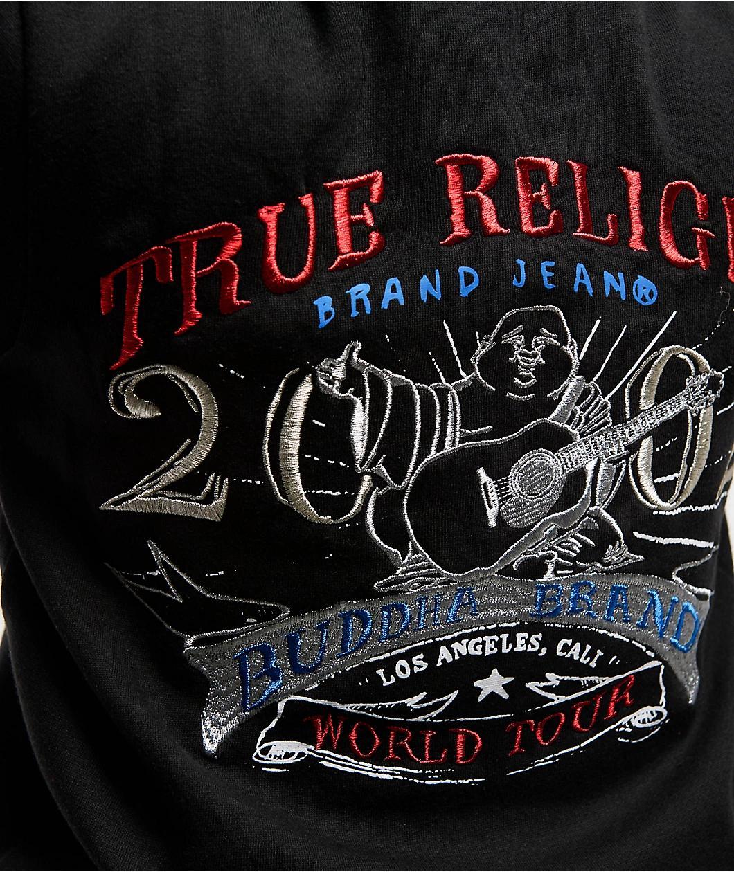 True Religion Lurex World Tour Black Zip Hoodie Product Image