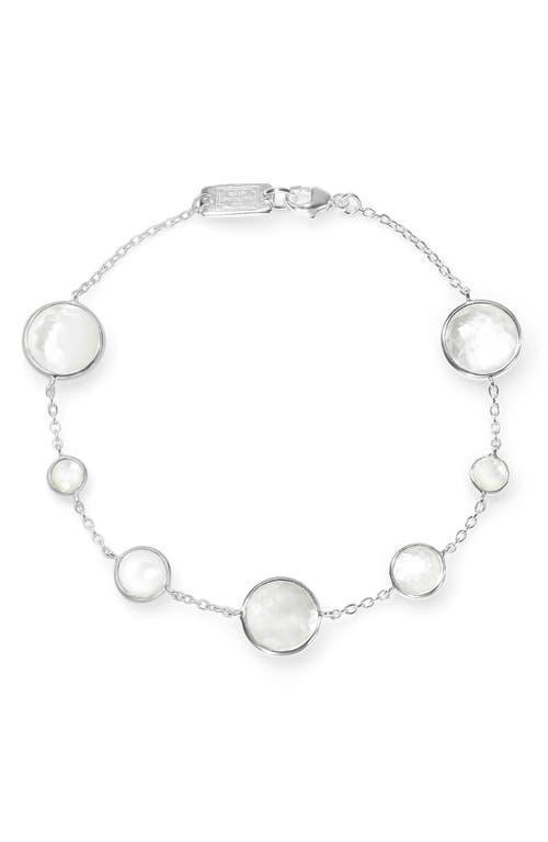 7-Stone Link Bracelet in Sterling Silver Product Image