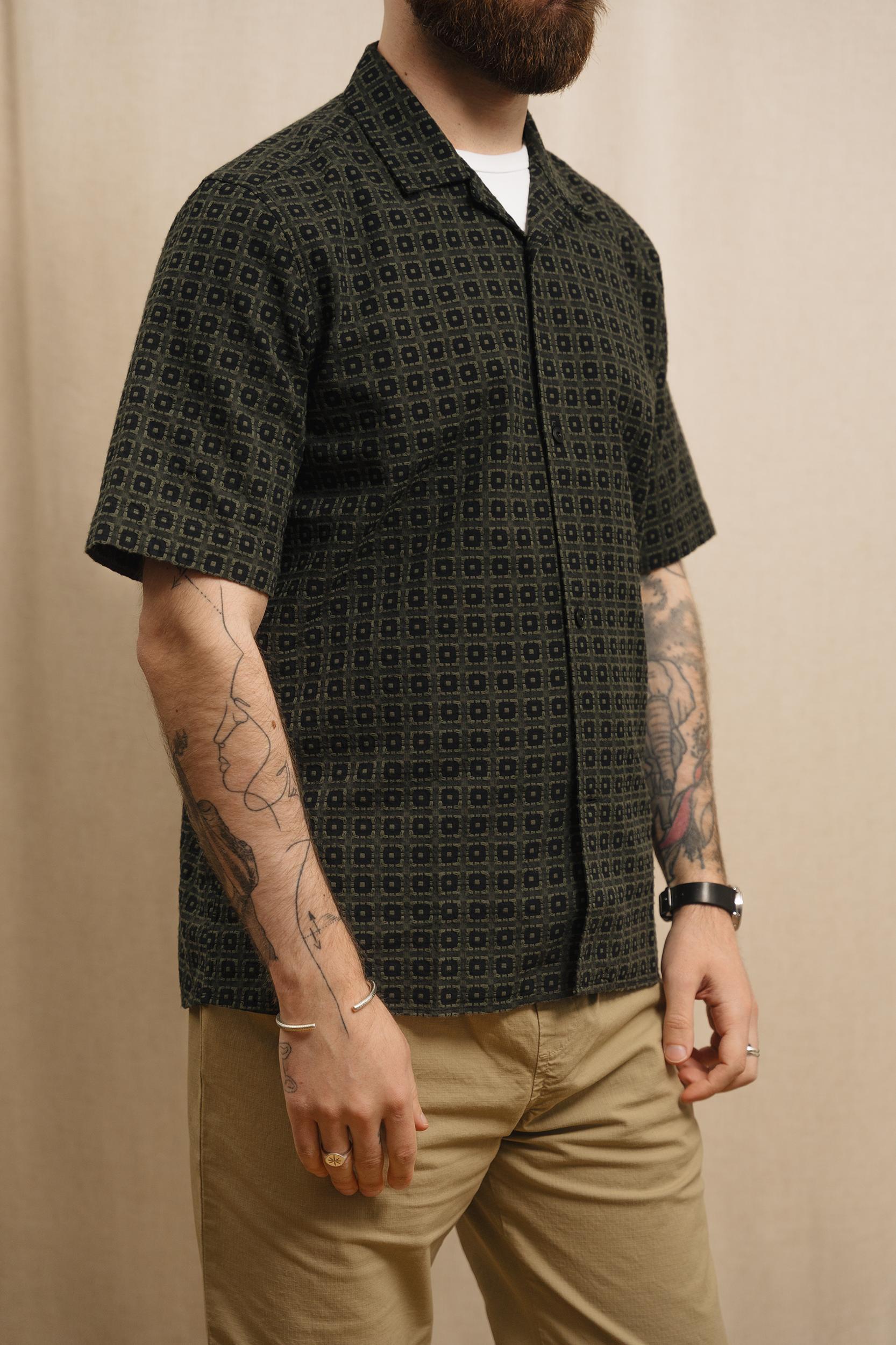 Box Jacquard Cabin Shirt Product Image