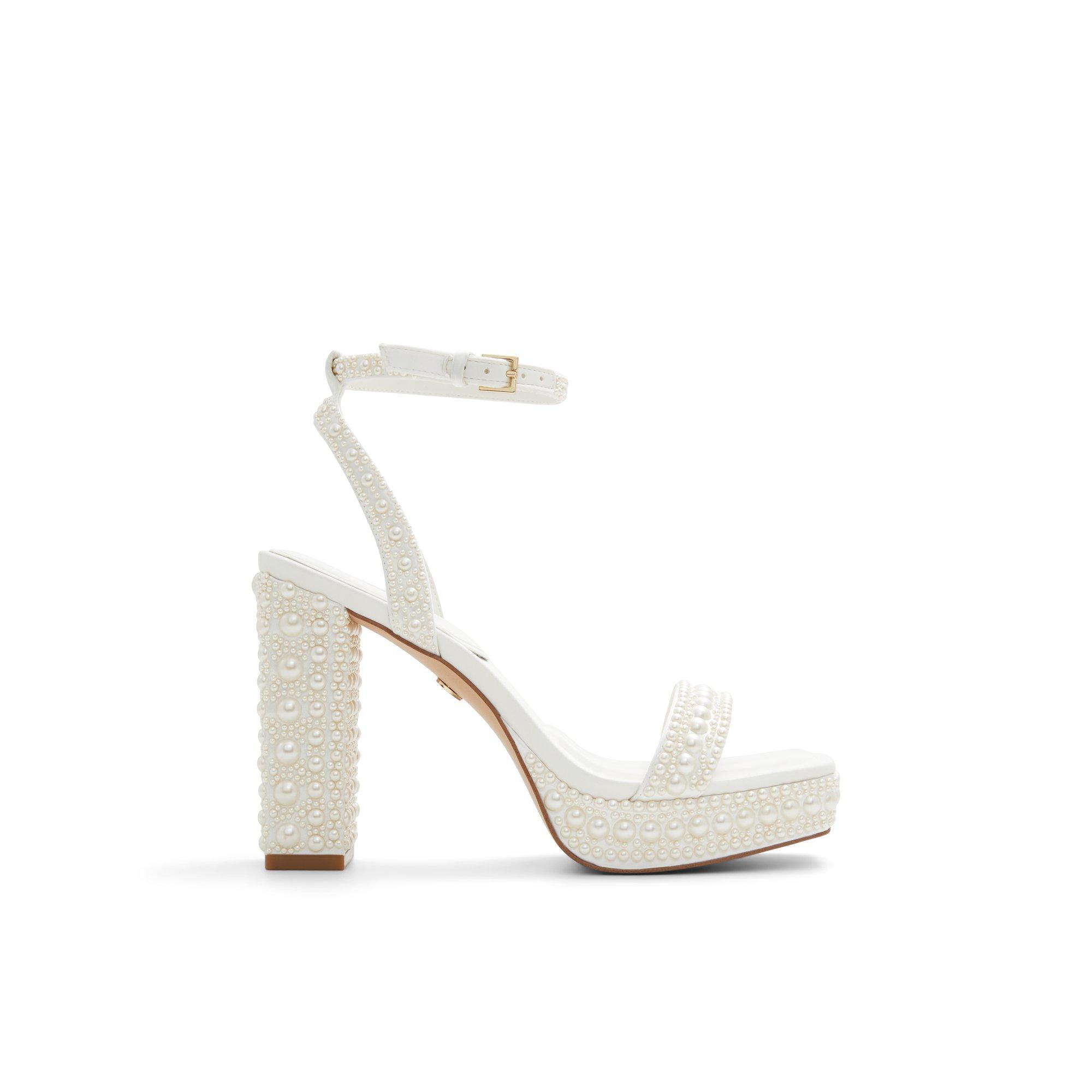 ALDO Lulu - Women's Strappy Sandal Sandals - White, Size 7.5 Product Image