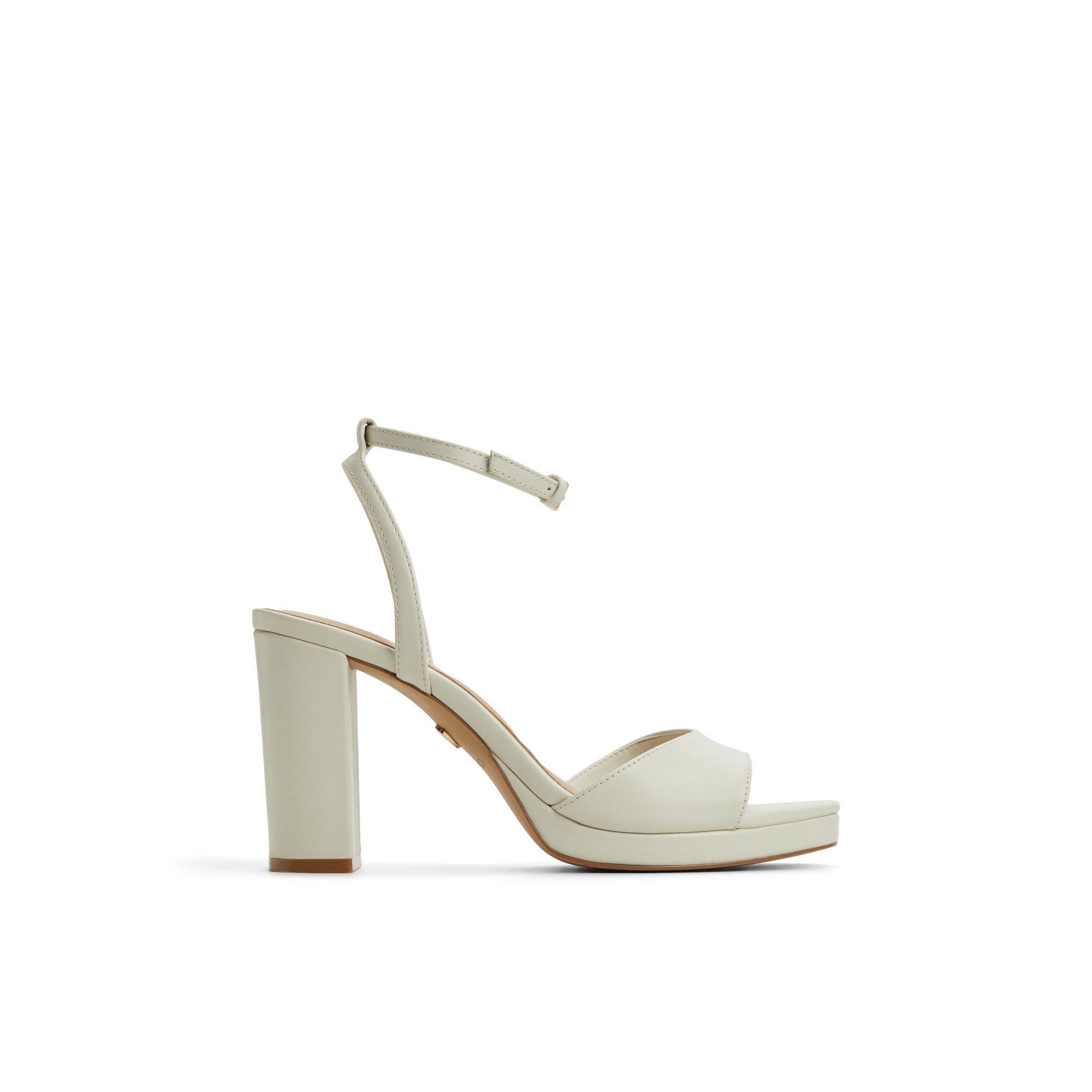 ALDO Gracious - Women's Block Heel - White, Size 6.5 Product Image