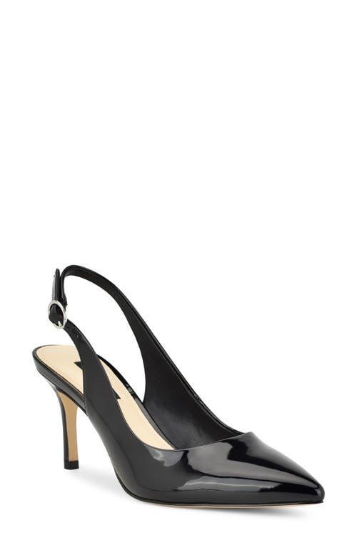 Nine West Menora Women's Sling Back Pumps, Size: 8.5, Ivory Patent Product Image