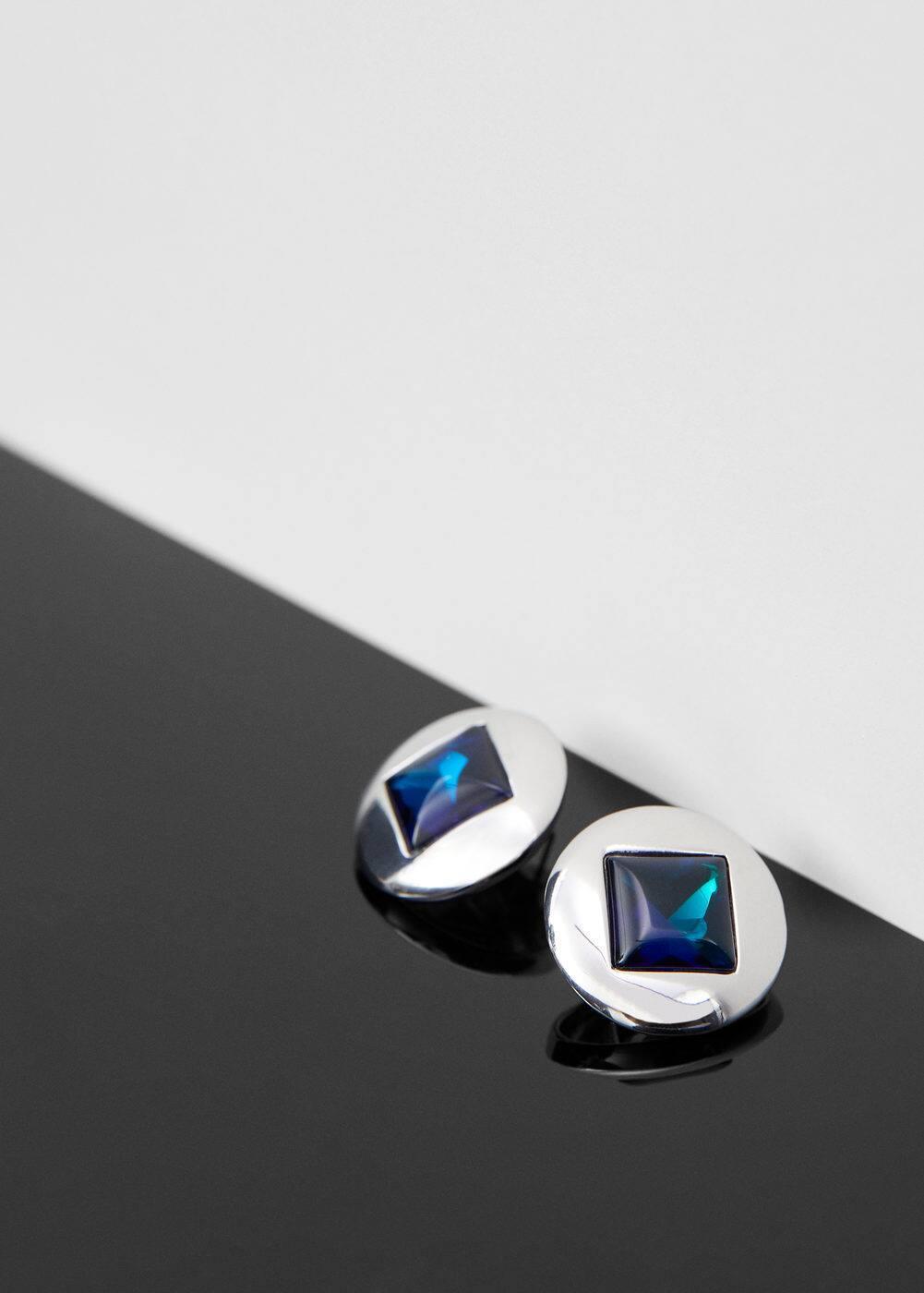 Gemminded Sterling Silver ISQA Blue Topaz & Lab-Created White Sapphire Earrings, Womens Product Image