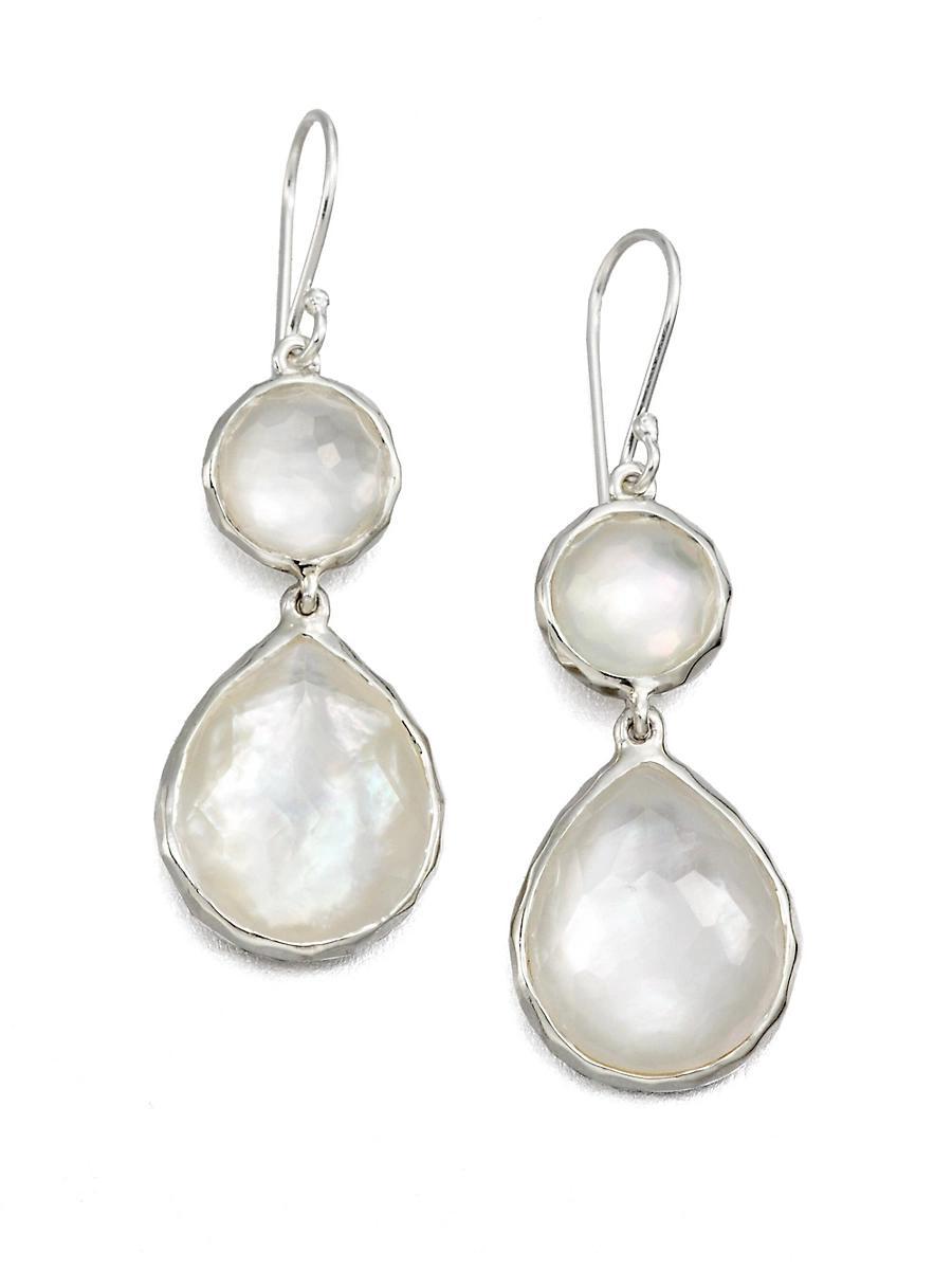 Ippolita Sterling Silver Wonderland Teardrop Snowman Doublet Earrings in Mother-of-Pearl Product Image