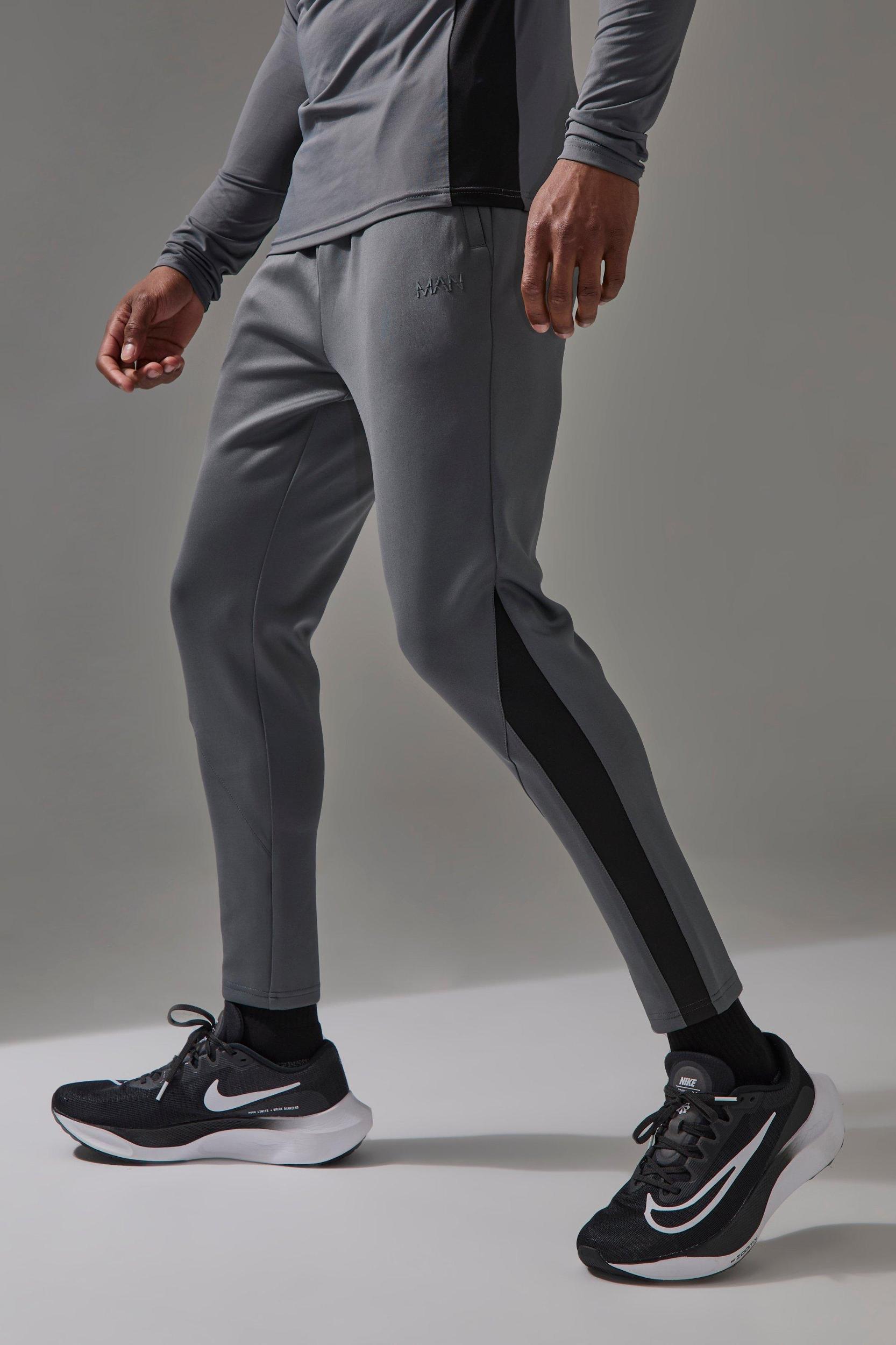 Mens Man Active Pro Tapered Skinny Fit Sweatpants - Grey Product Image