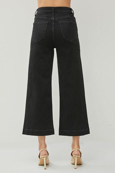 RISEN Women's High Rise Wide Leg Ankle Jeans Product Image