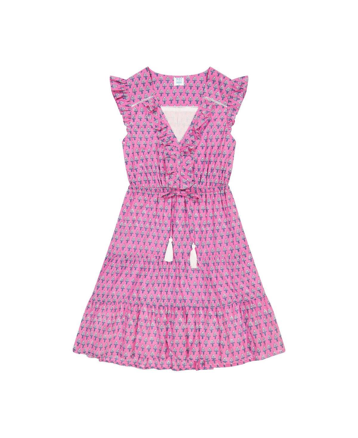 Mer St. Barth Womens Giselle Mini Dress Fuchsia Booti Product Image