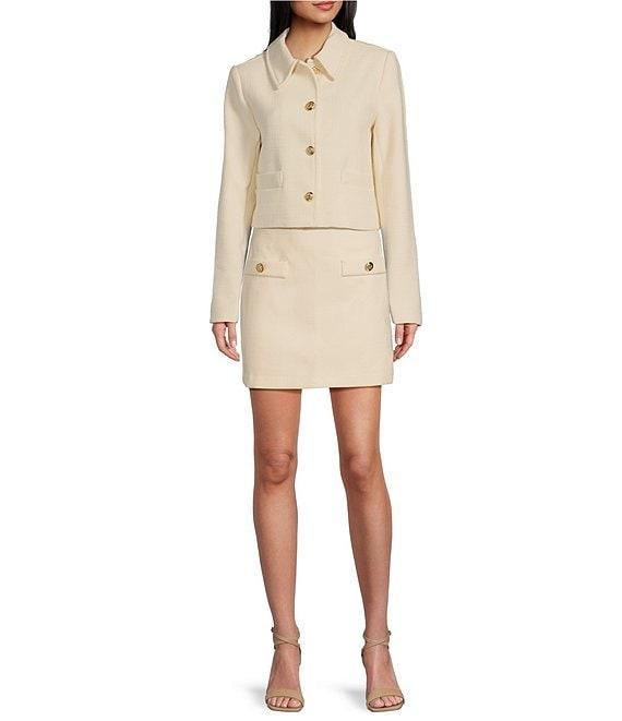 Blu Pepper Coordinating Boucle Mini Skirt Product Image