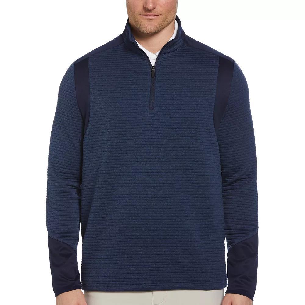 Mens Grand Slam Ottoman Quarter-Zip Golf Jacket Black Product Image